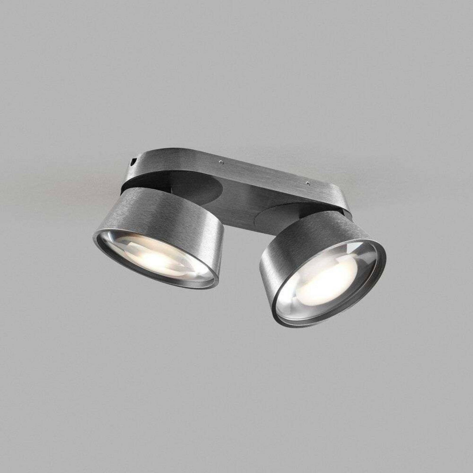 Vantage 2 LED-spot, titan, 2 lyskilder, justerbar LIGHT-POINT - Stue - Aluminium
