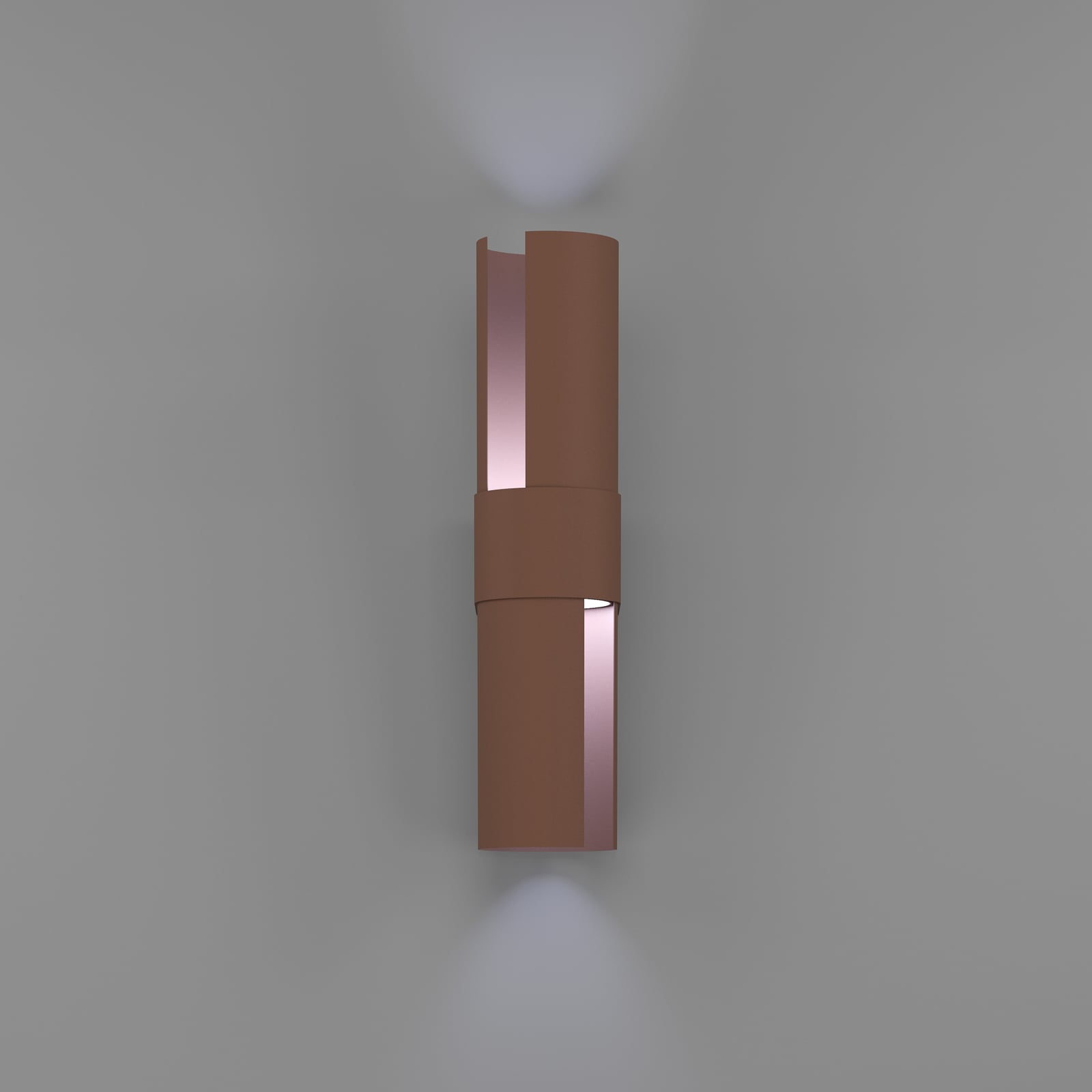 Montelauro LED vanjska zidna svjetiljka, boje hrđe, visine 32 cm, metalna