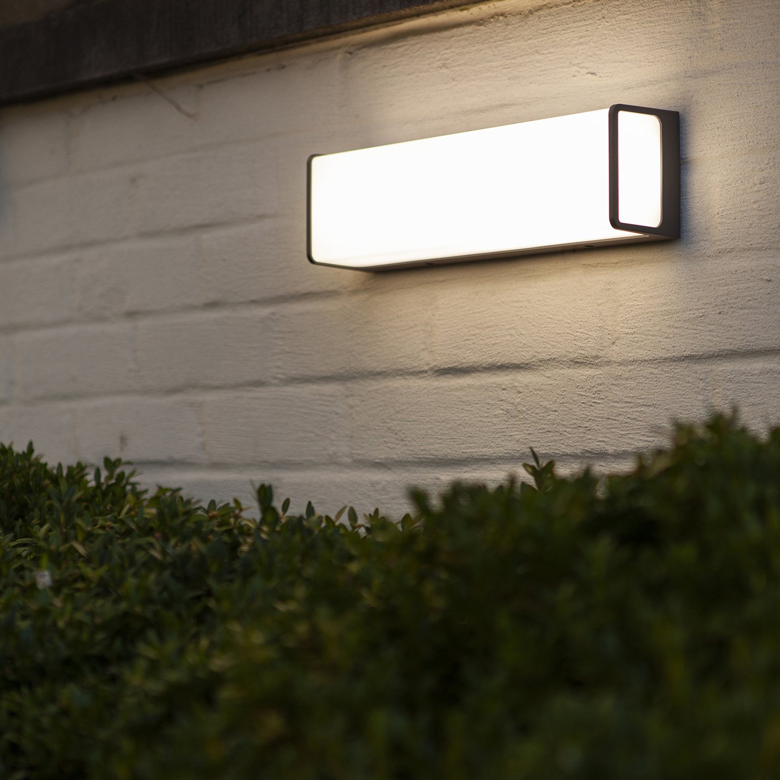 LED buitenwandlamp Doblo, rechthoek, 35cm, 4.000K