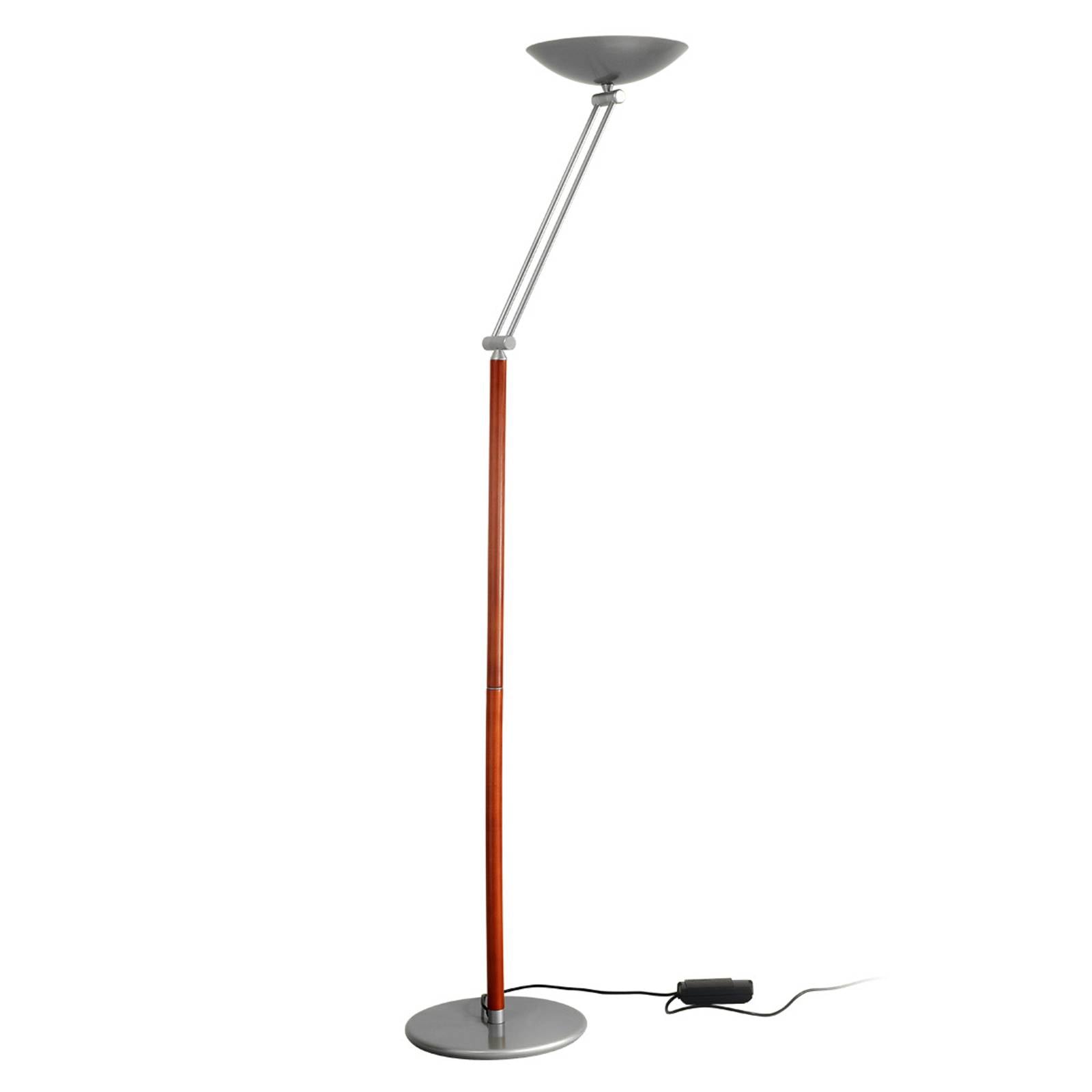 LED-Deckenfluter Lib V, höhenverstellbar, silber