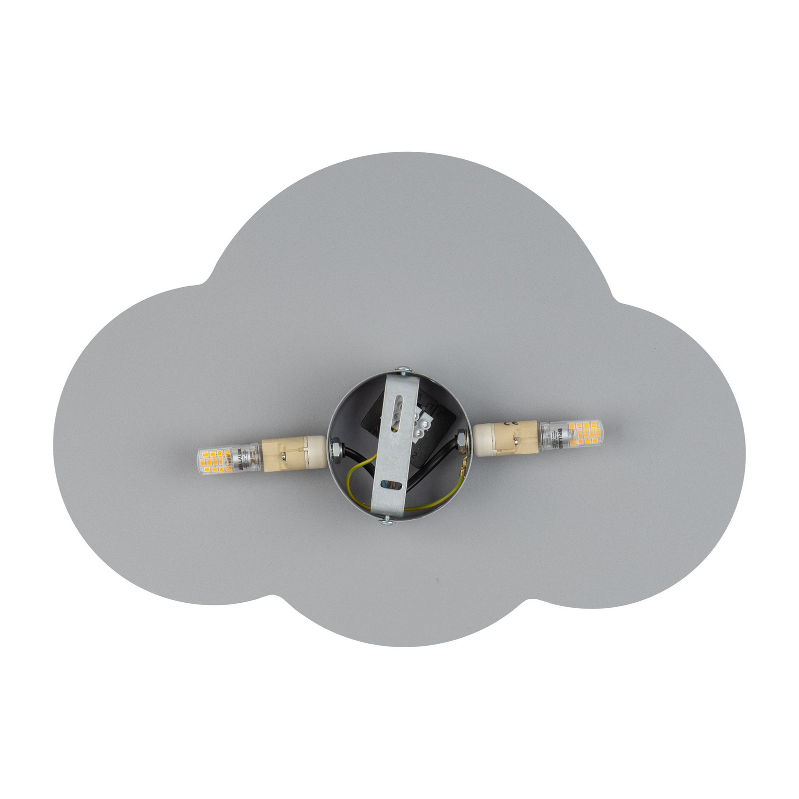 Wall light Cloud, grey, 38 cm wide, metal, cloud, G9