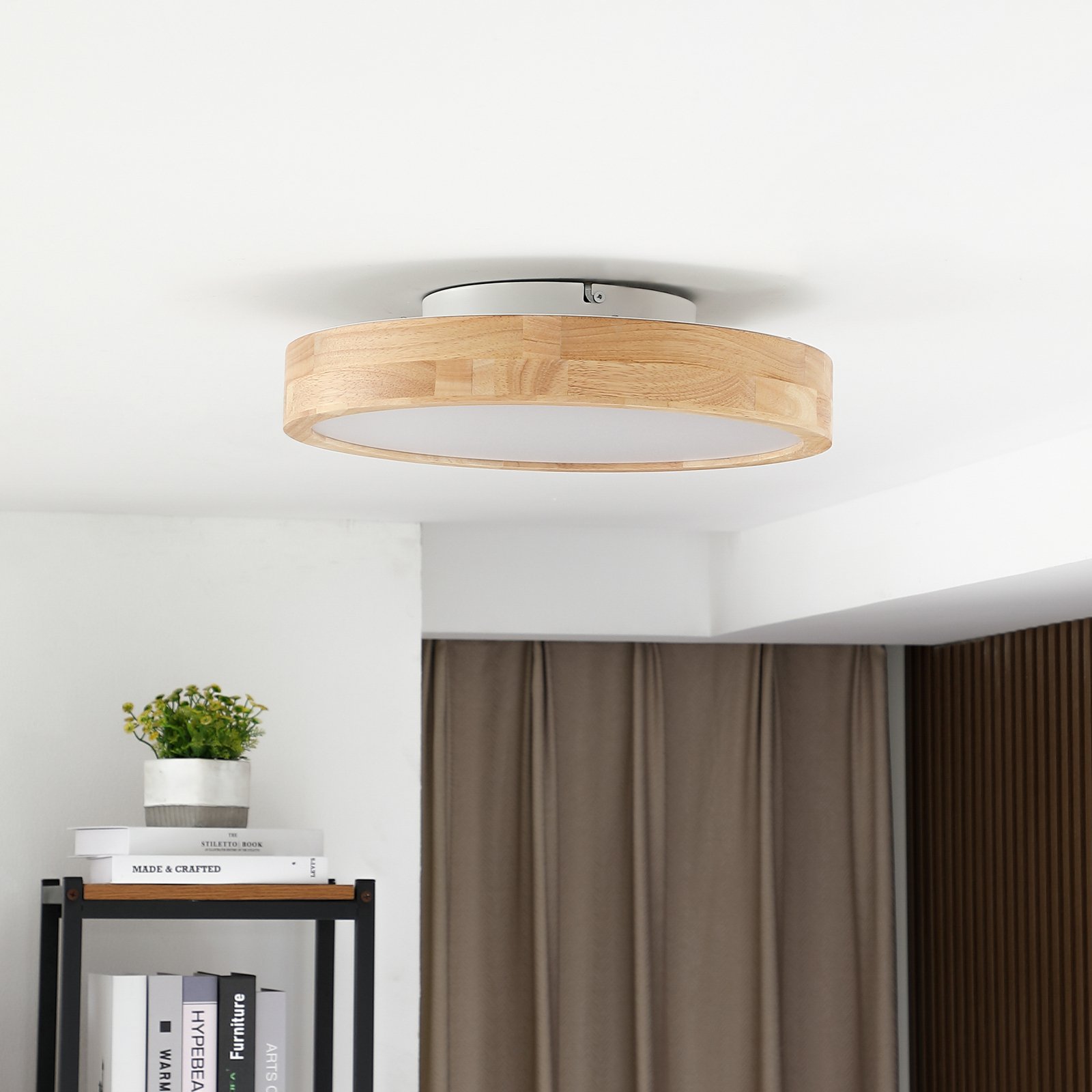 Milada Loftlampe Wood/White - Lindby