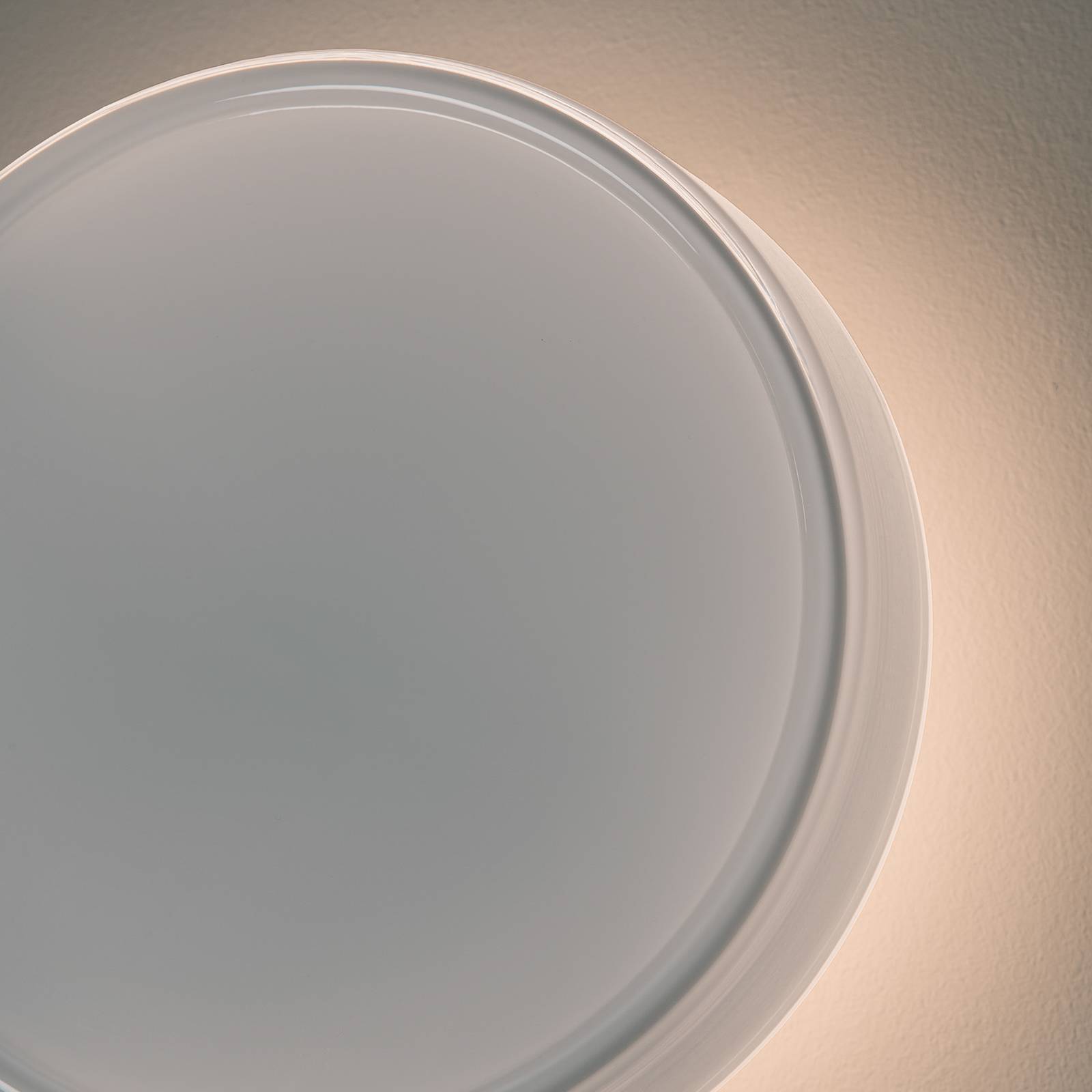Kinkiet LED MARSET Caramel, opal, Ø 28 cm, TRIAC, szkło