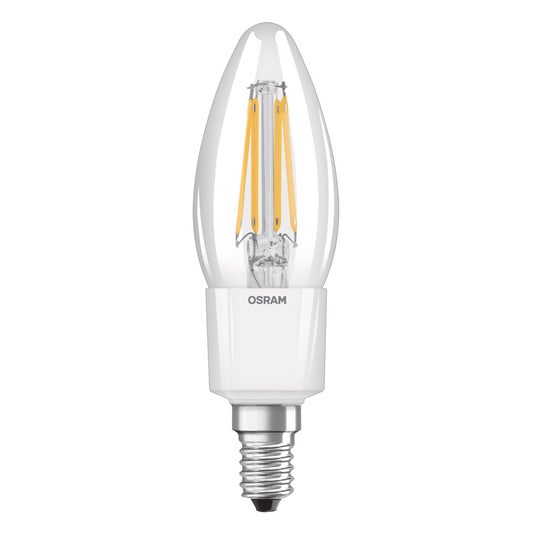 OSRAM LED žvakė E14 5,5W Classic B 2700K skaidri