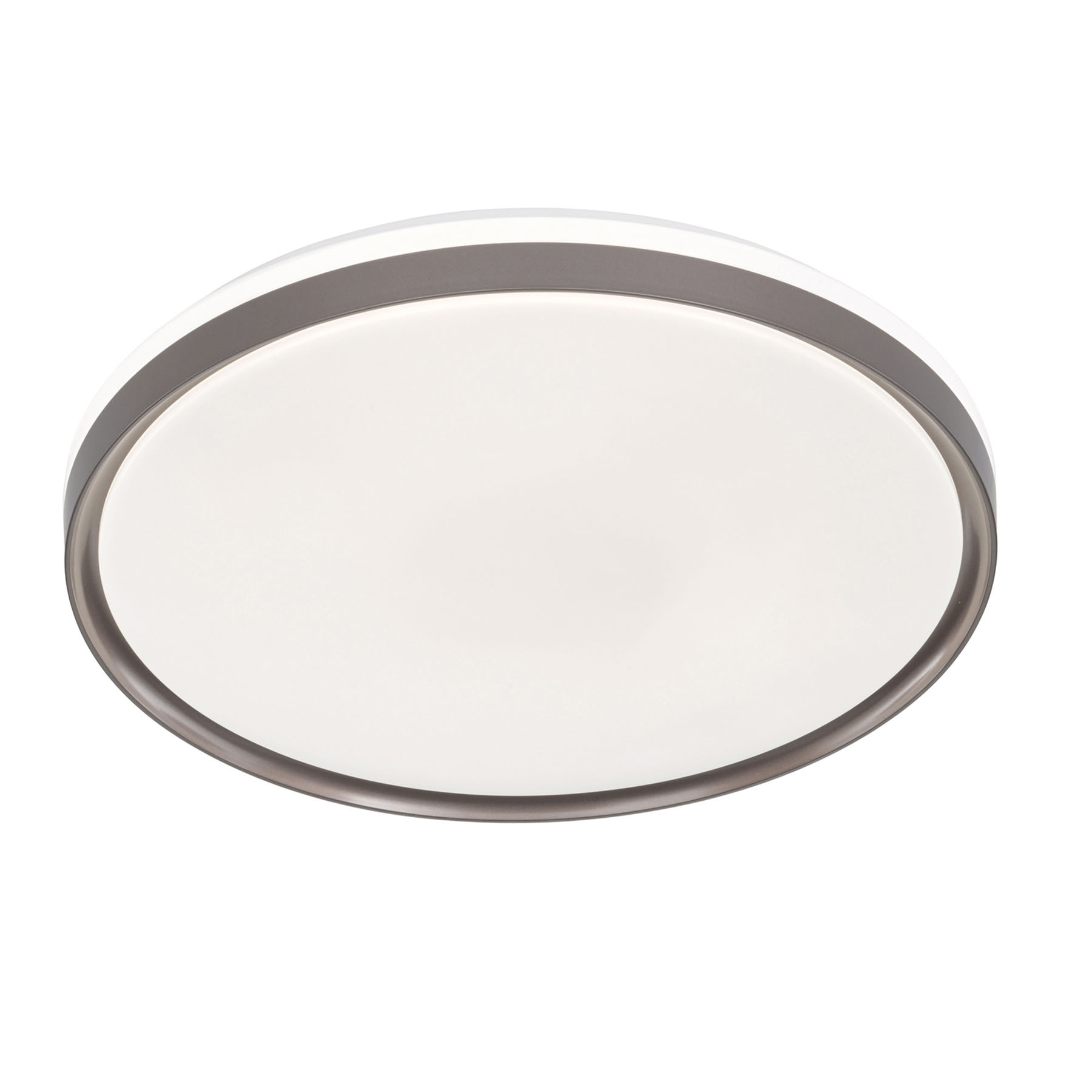 Fischer & Honsel Jaso BS LED ceiling light, Ø 39 cm, brown, for Living / Dining Room, metal, acrylic, 21 W, energy efficiency: A+, H: 7.5 cm