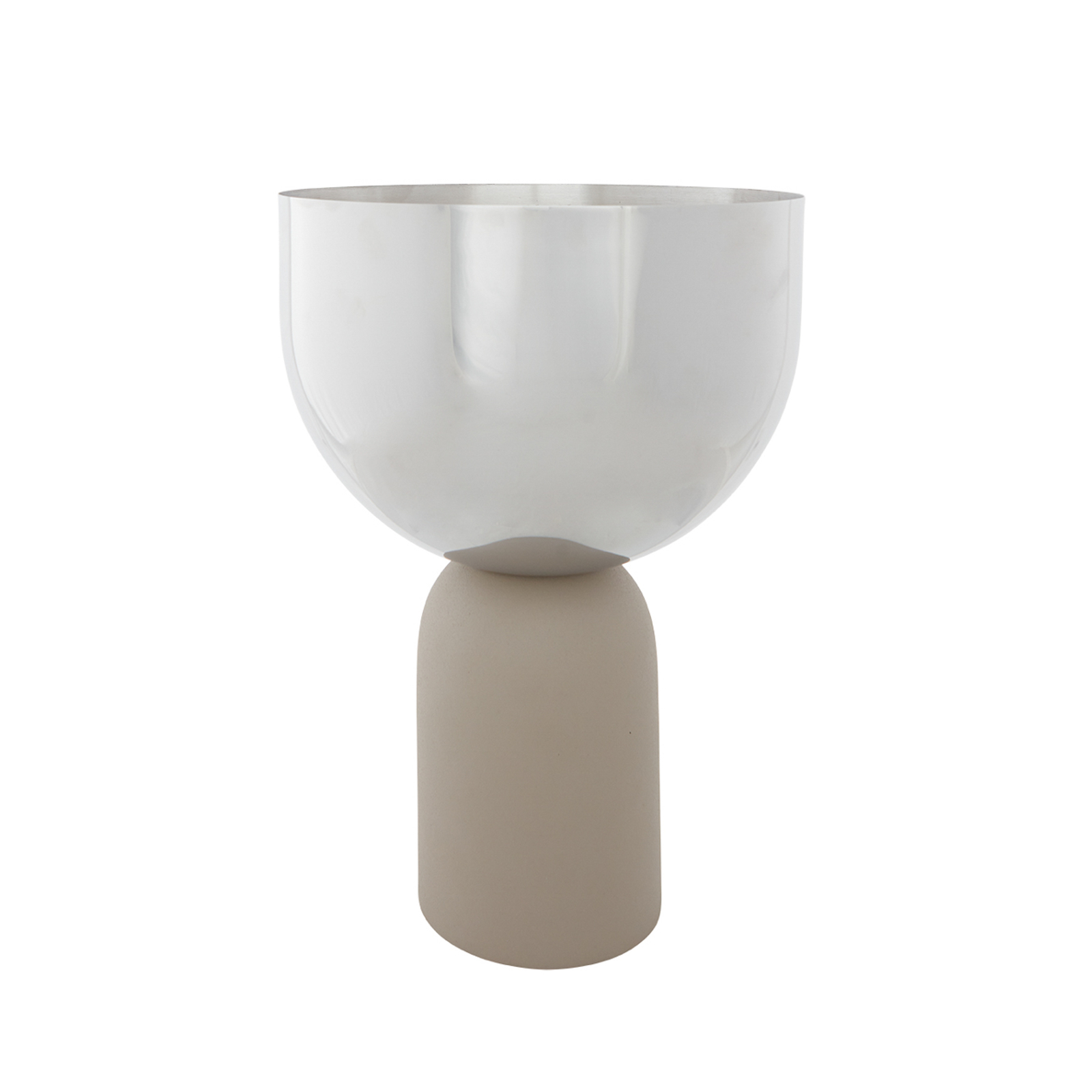 Vaso da fiori AYTM Torus, grigio, Ø 22 cm, altezza 30,6 cm, ferro