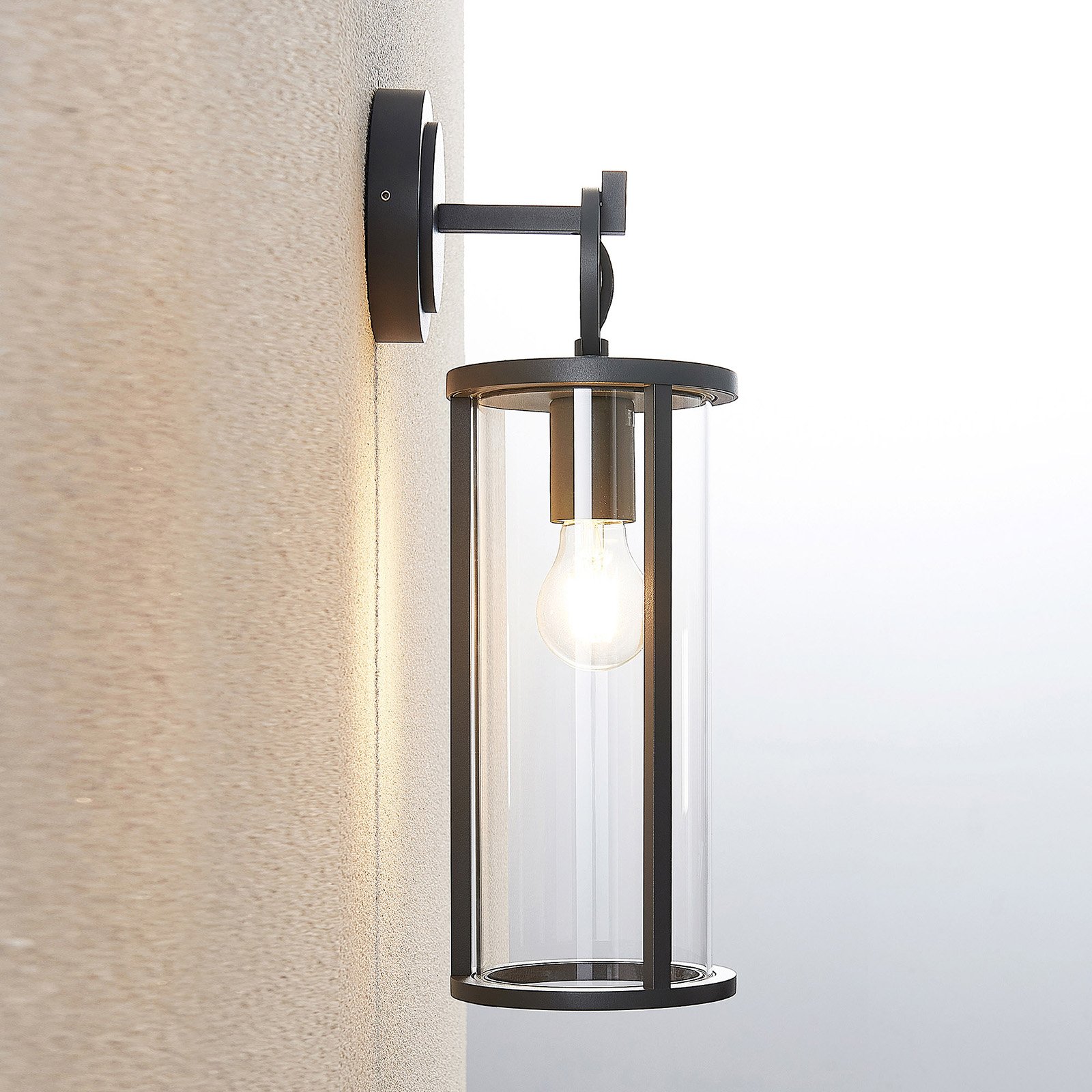 Emmeline Buiten Wandlamp Graphite - Lucande