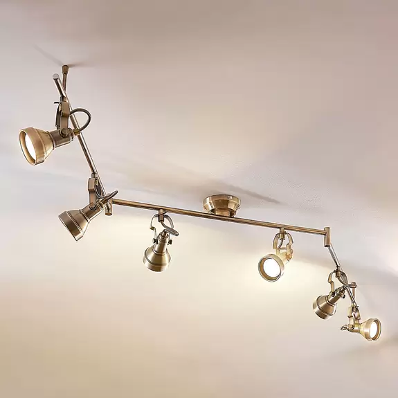 Lampenwelt Sechsflammige Deckenlampe Perseas, GU10