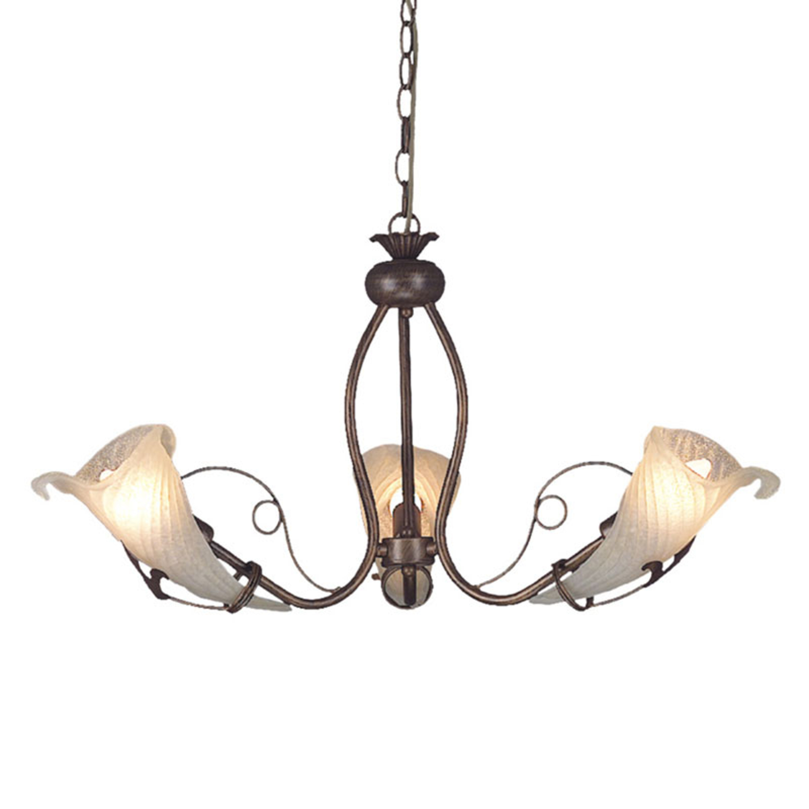 Belle suspension Cros, à trois lampes