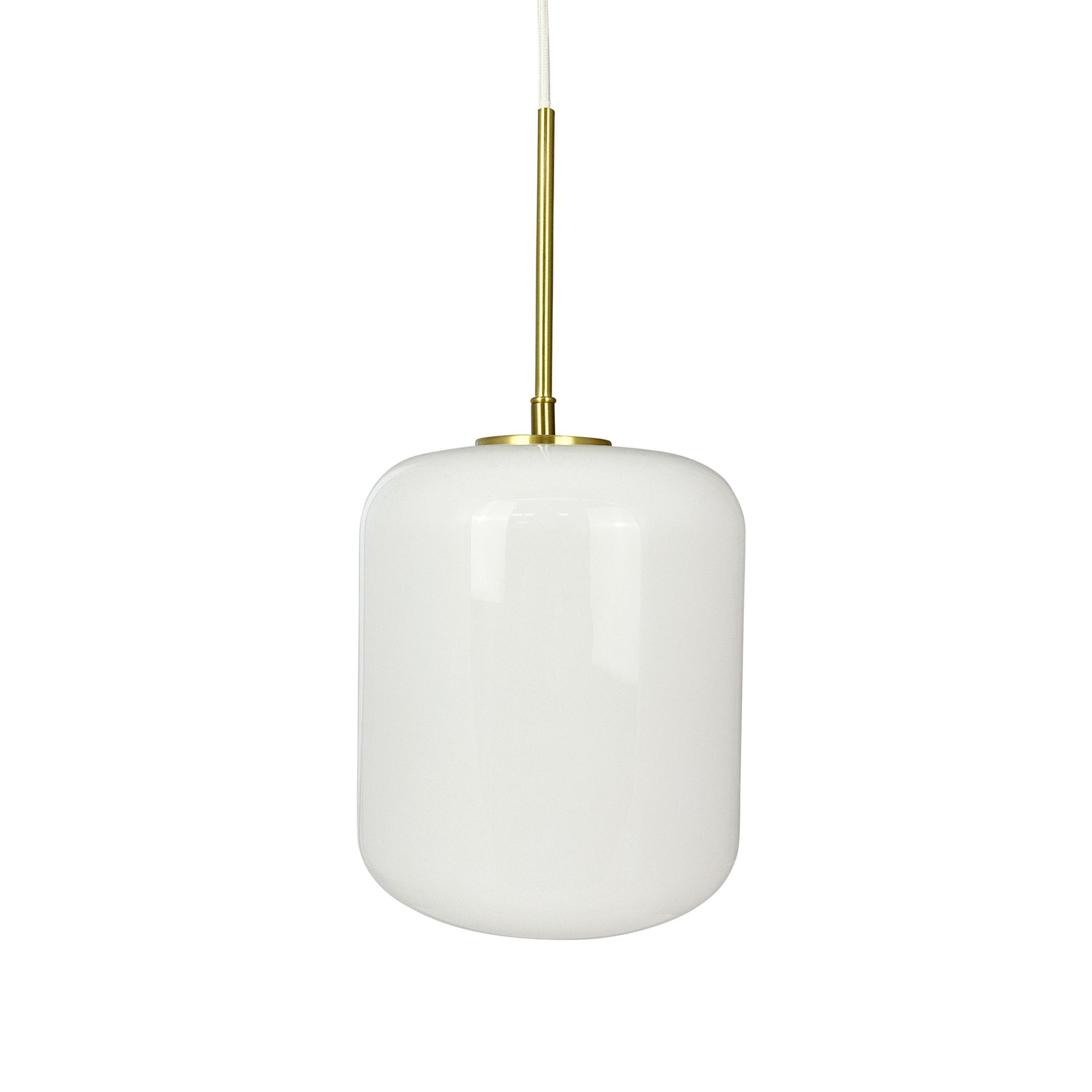 Dyberg Larsen Suspension Silvia, Ø 20 cm, opale/laiton, verre