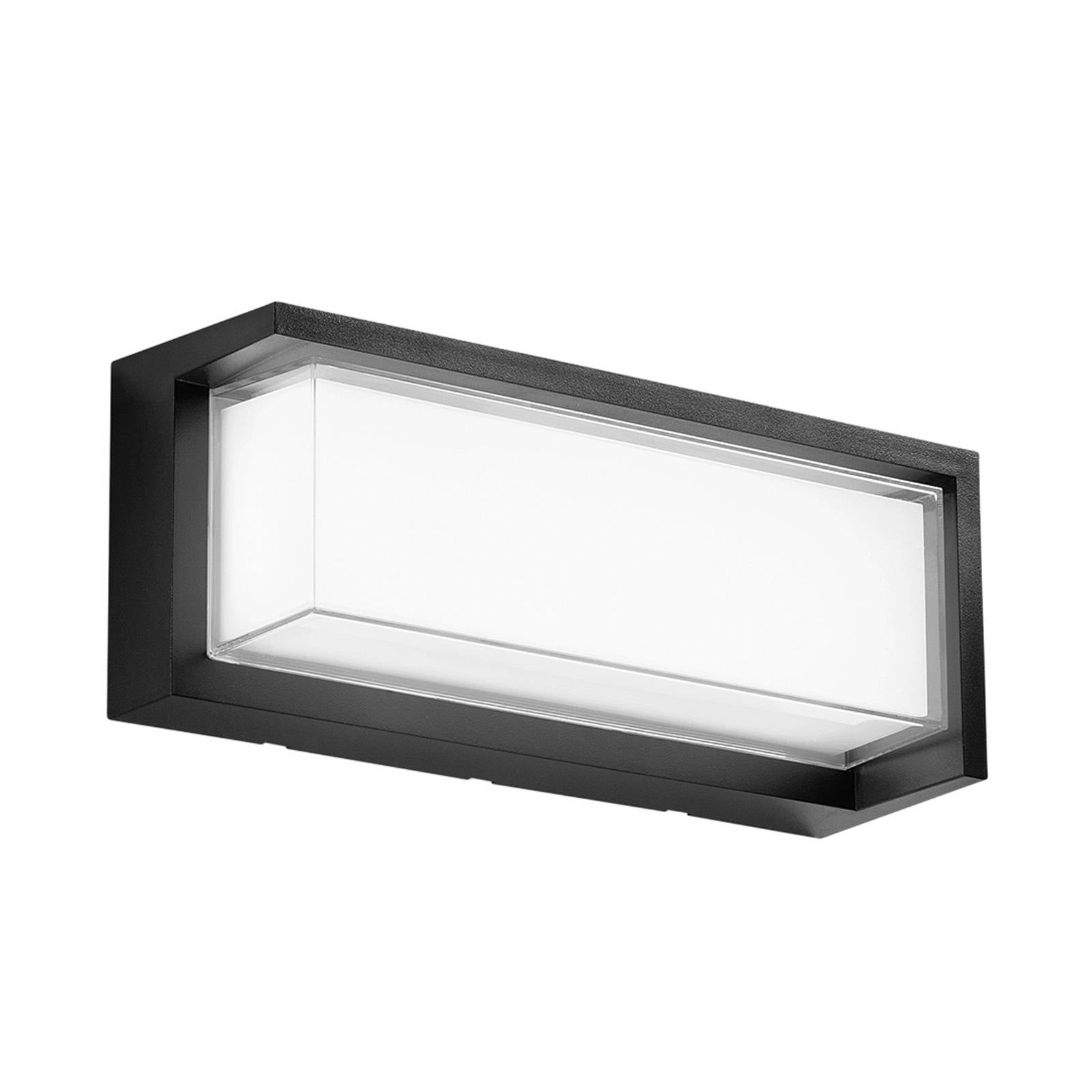 LED-Außenwandlampe BLOCK, schwarz, 32 cm Kunststoff, CCT