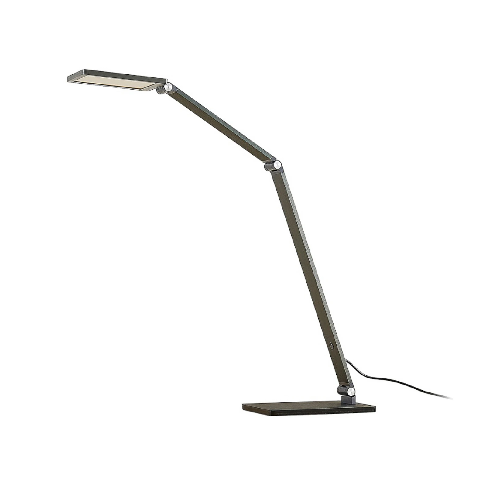 Lucande Lampe de bureau LED Mion, 41 cm, angulaire, intensité variable