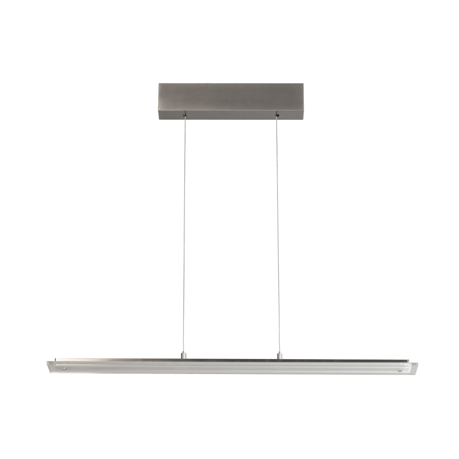 FISCHER & HONSEL Lampă suspendată LED Torvi nichel lungime 88 cm CCT dimmer tactil - Camera de zi / sufragerie - Modern - nichel crom - Metal