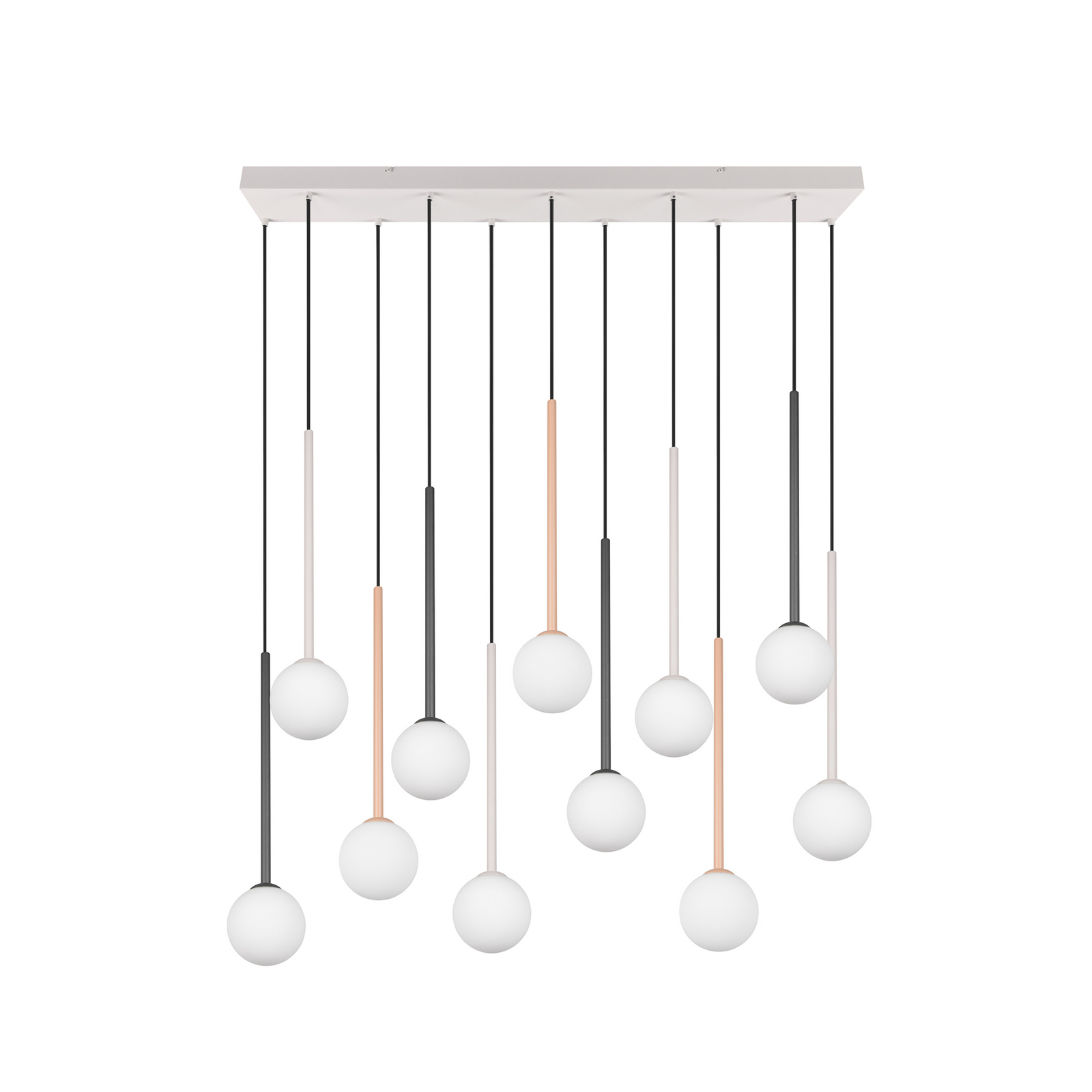 Piekaramā lampa „Firano“, krāsaina, garums 129 cm, metāla, 11 spuldzes. Piekaramā lampa „Firano“, krāsaina, garums 129 cm, metāla, 11 spuldzes.