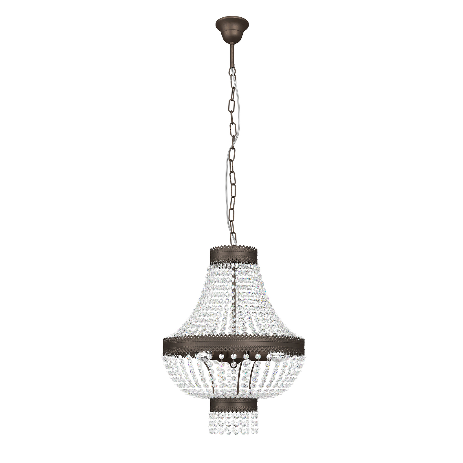 Impero hanging light with crystal elements