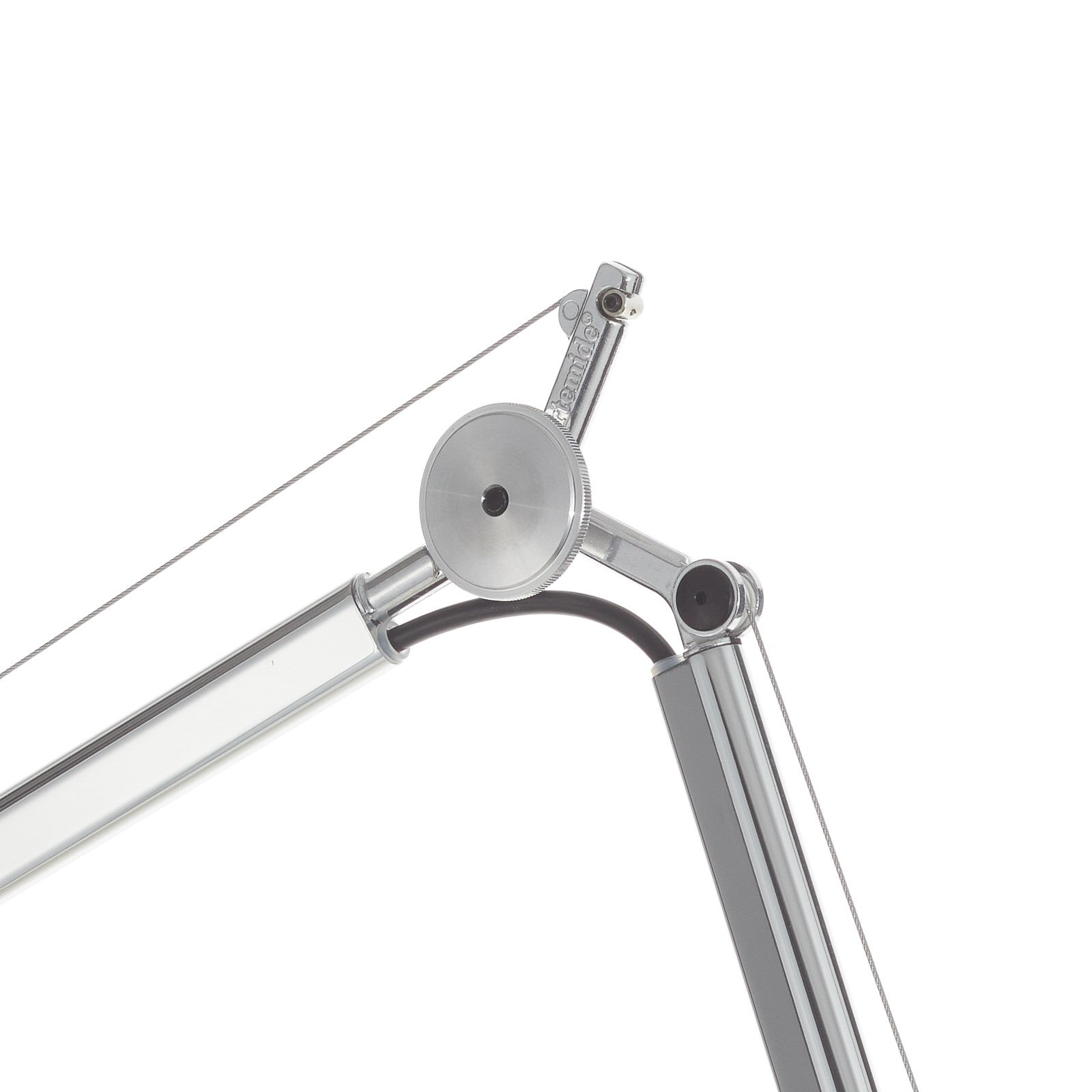 Tolomeo Mega Lampadaire avec Variateur Ø360 Gris Satin/Aluminium - Artemide