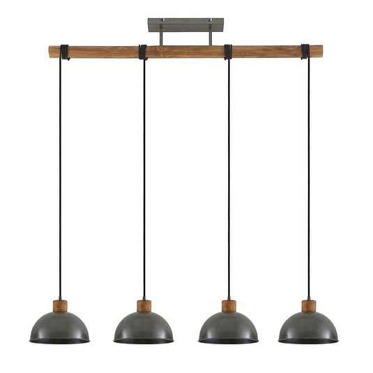 Durbis 4 Lampa Wisząca Dark Grey/Wood - Lindby