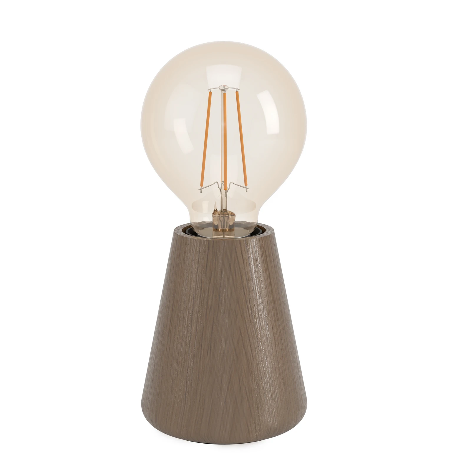 Asby bordlampe, mørkt træ, højde 10 cm, træ