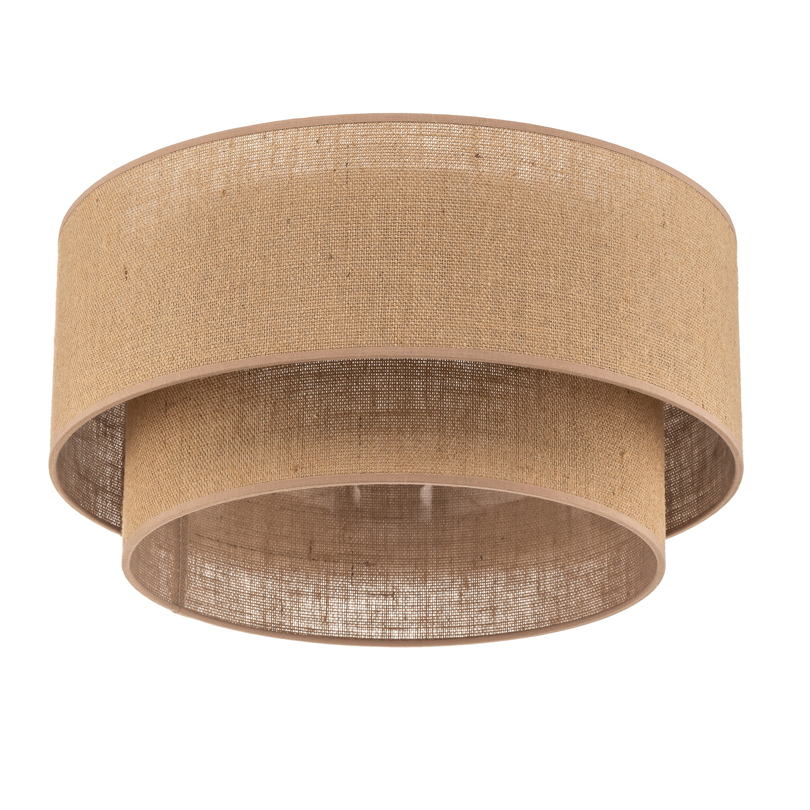 Plafondlamp Boho jute, natuurlijk bruin, Ø45cm