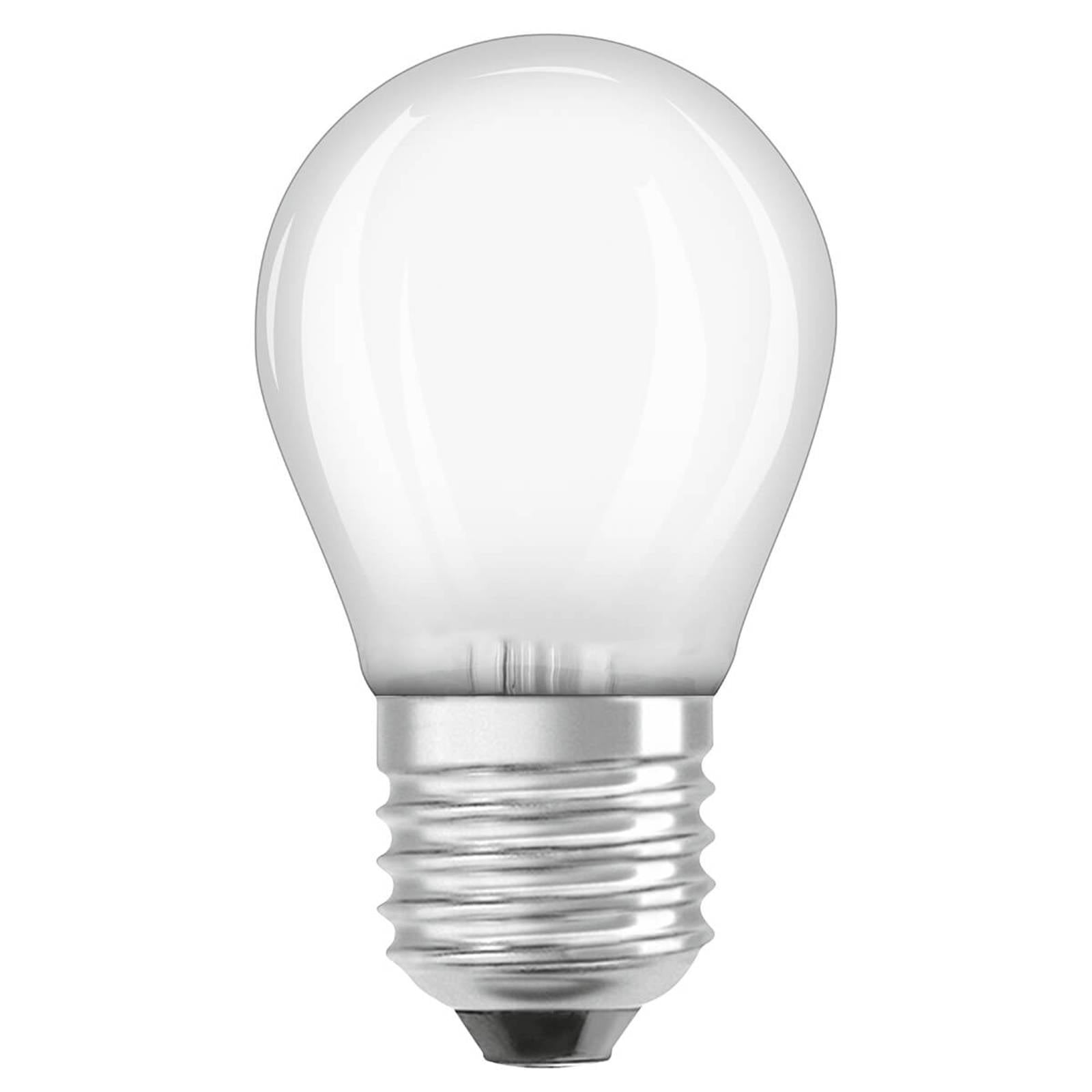 OSRAM LED-dropplampa E27 4,8 W 827, dimbar