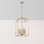 Chandelier Till 13256, gold-coloured, metal, 4-bulb