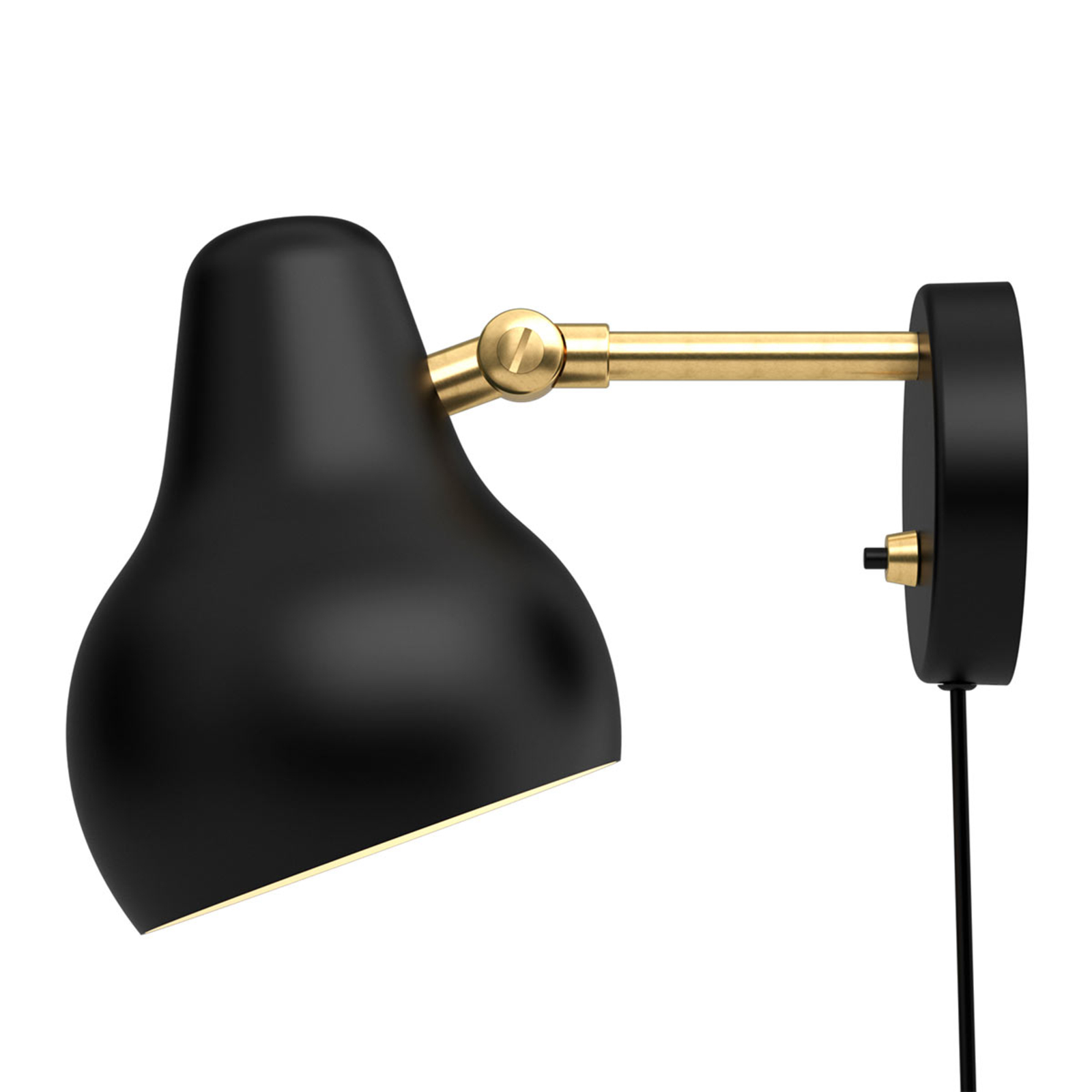 Designer LED wandlamp VL 38 met schakelaar zwart