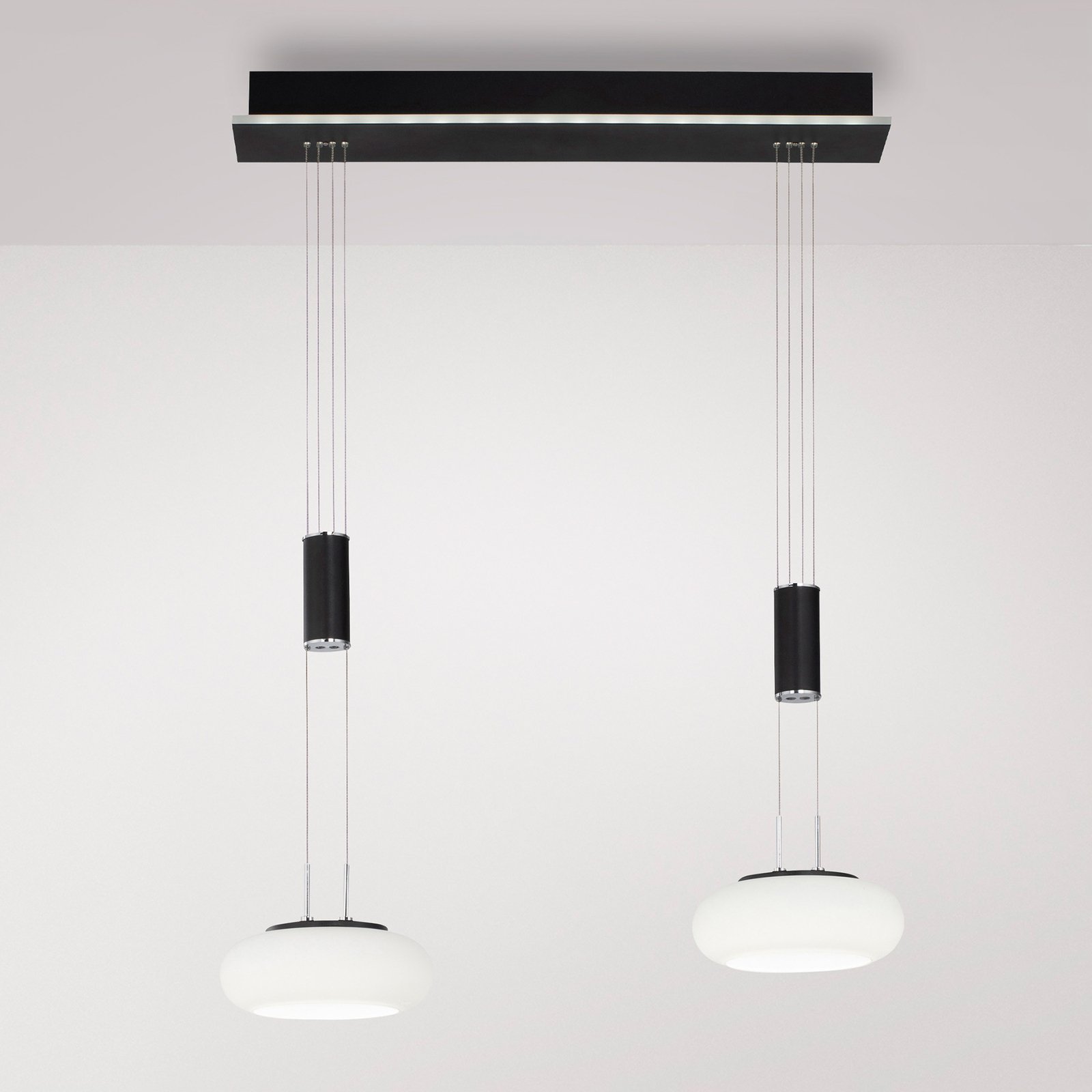 Paul Neuhaus Q-ETIENNE LED hanging light, two-bulb