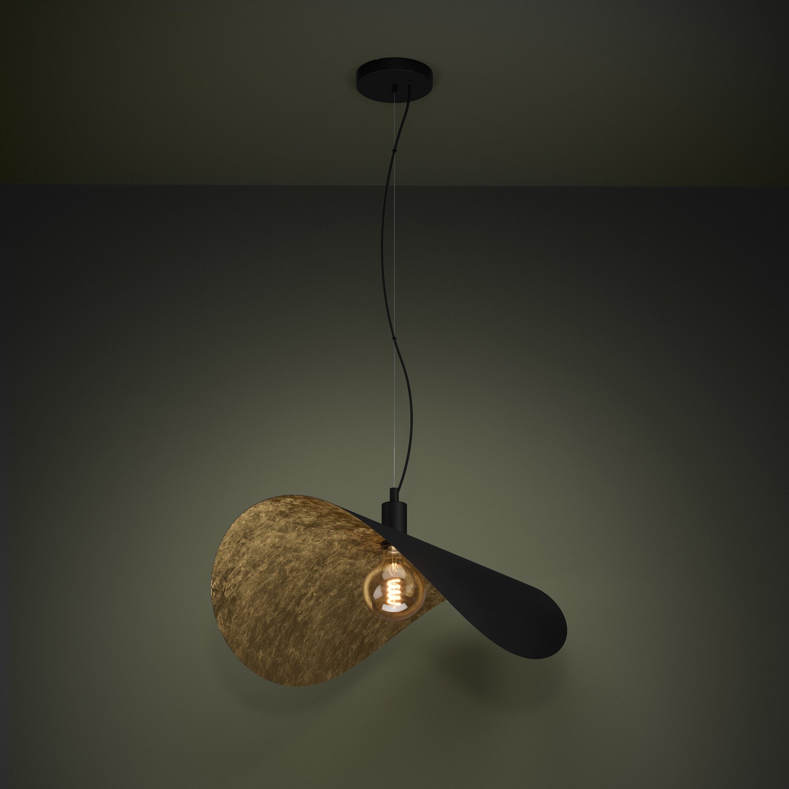 EGLO Stars Of Light Lampă suspendată Saceda L. 80cm negru/auriu - Camera de zi / sufragerie - Modern - negru auriu - Metal