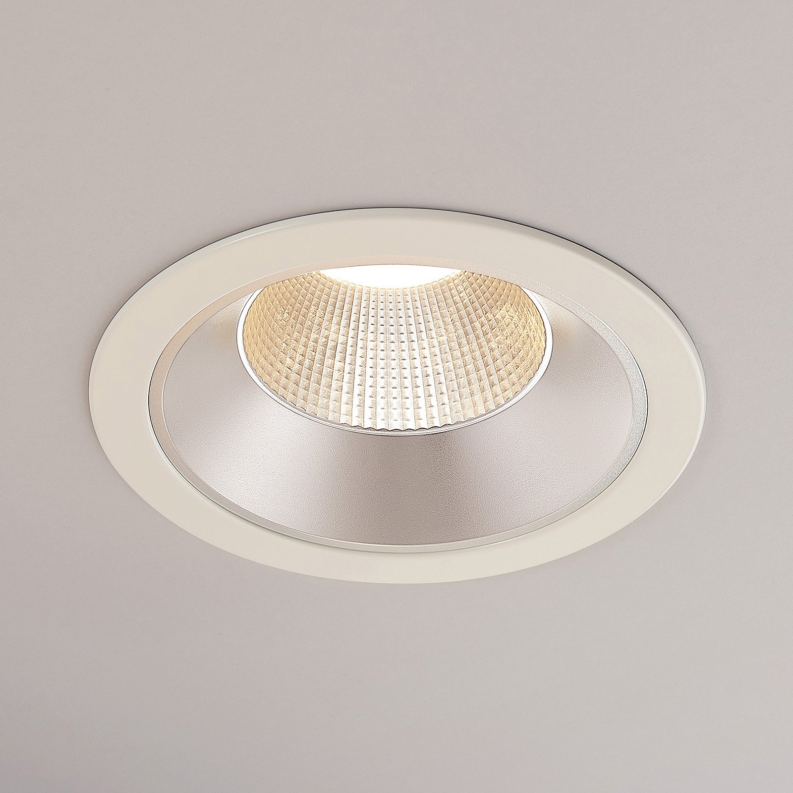 Arcchio Delano LED recessed spotlight, Ø 23.2 cm, for Living / Dining Room, aluminium, 31.5 W, energy efficiency: A+, H: 11.3 cm