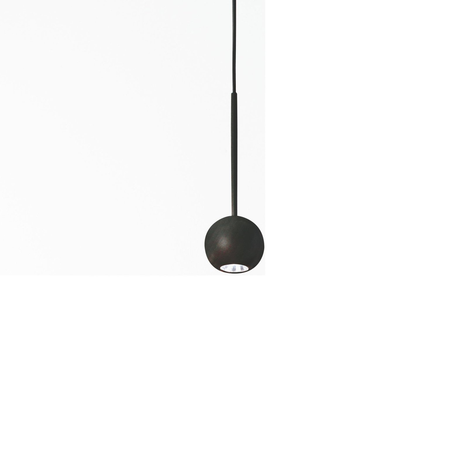 Ideal Lux Archimede Sfera LED rippvalgusti, must, metall