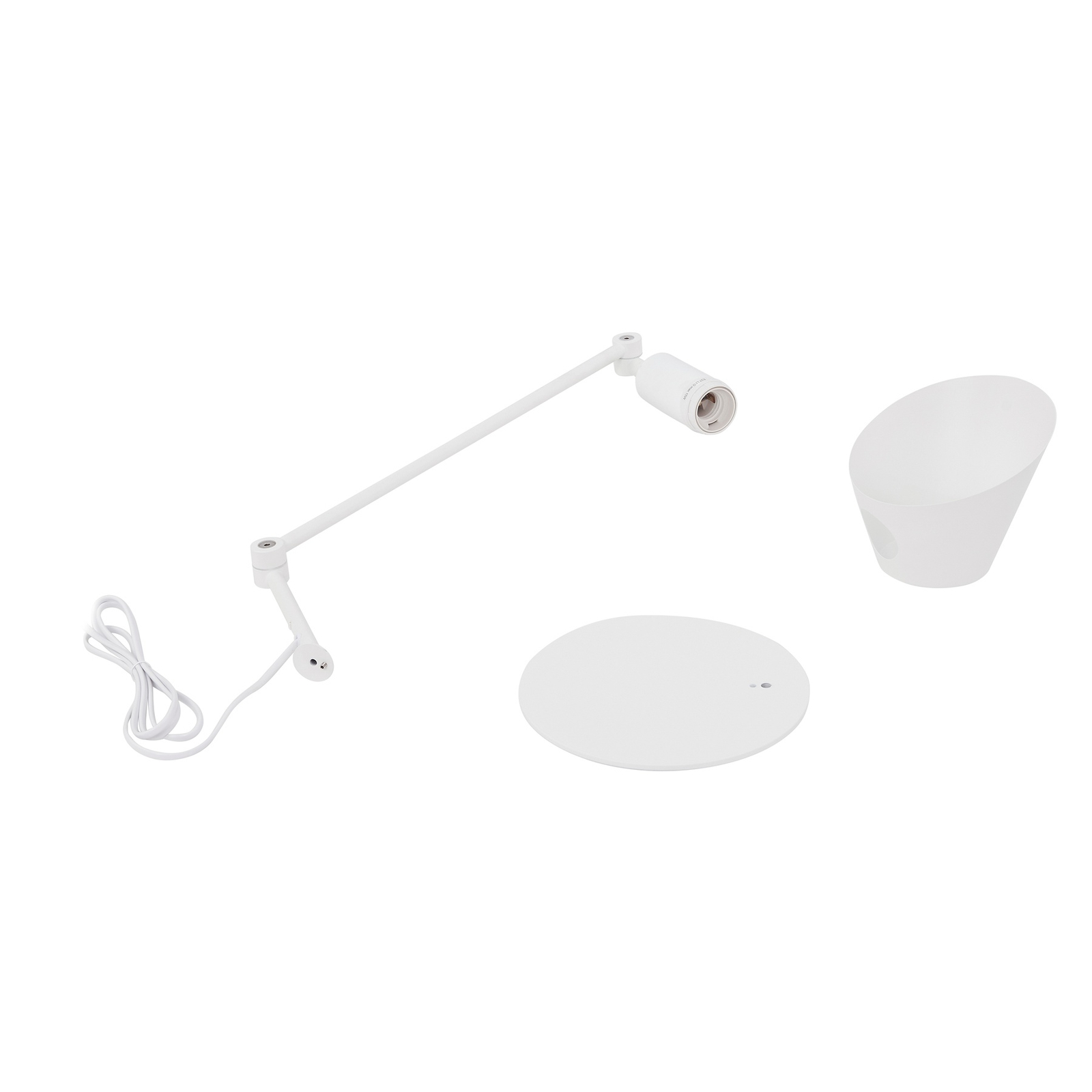 Lindby lampe à poser Corali, blanc, métal, hauteur 64cm