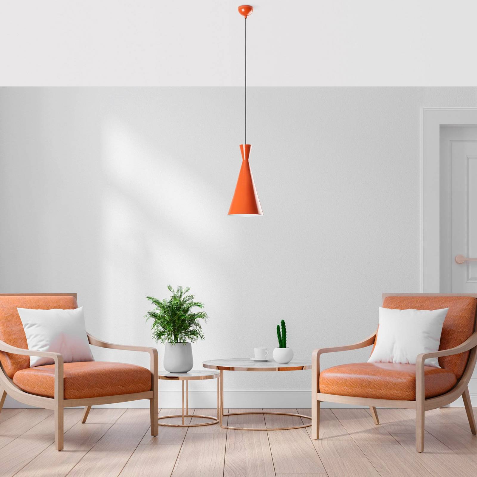 Hängeleuchte Tom, orange, Metall, Ø 19 cm, E27 günstig online kaufen