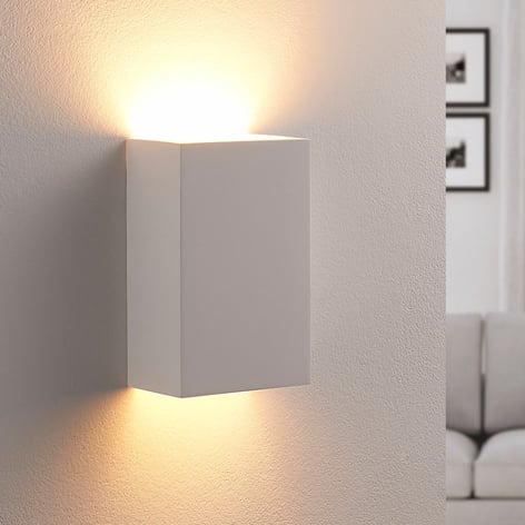 Colja - kantige LED-Wandleuchte aus Gips