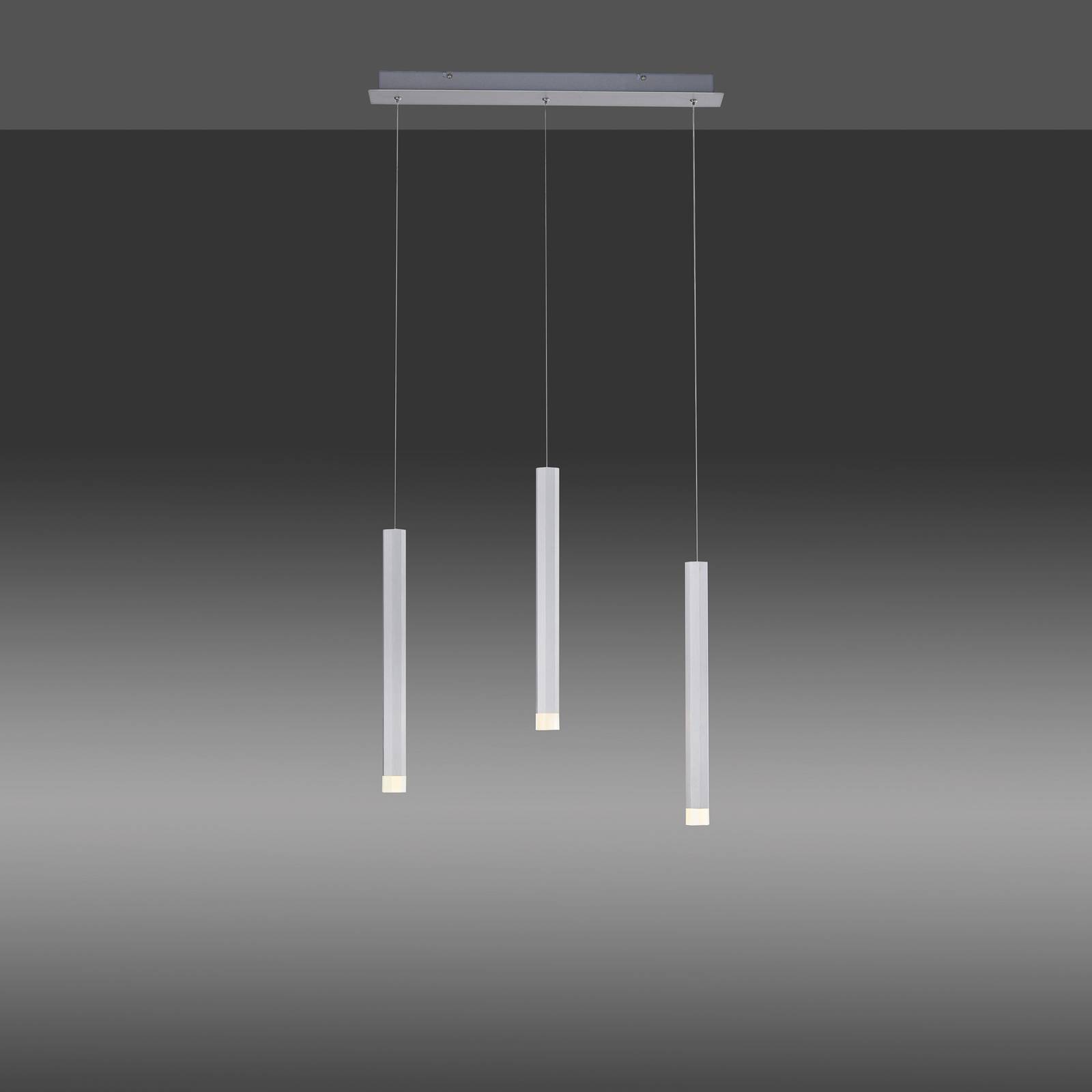LED-Pendelleuchte Bruno, dreiflammig, aluminium