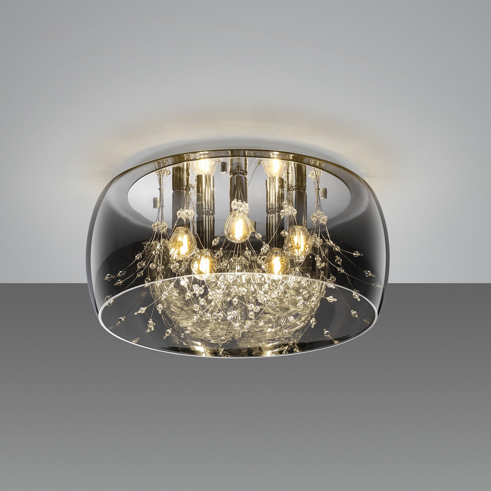 Crystel glass ceiling light, chrome