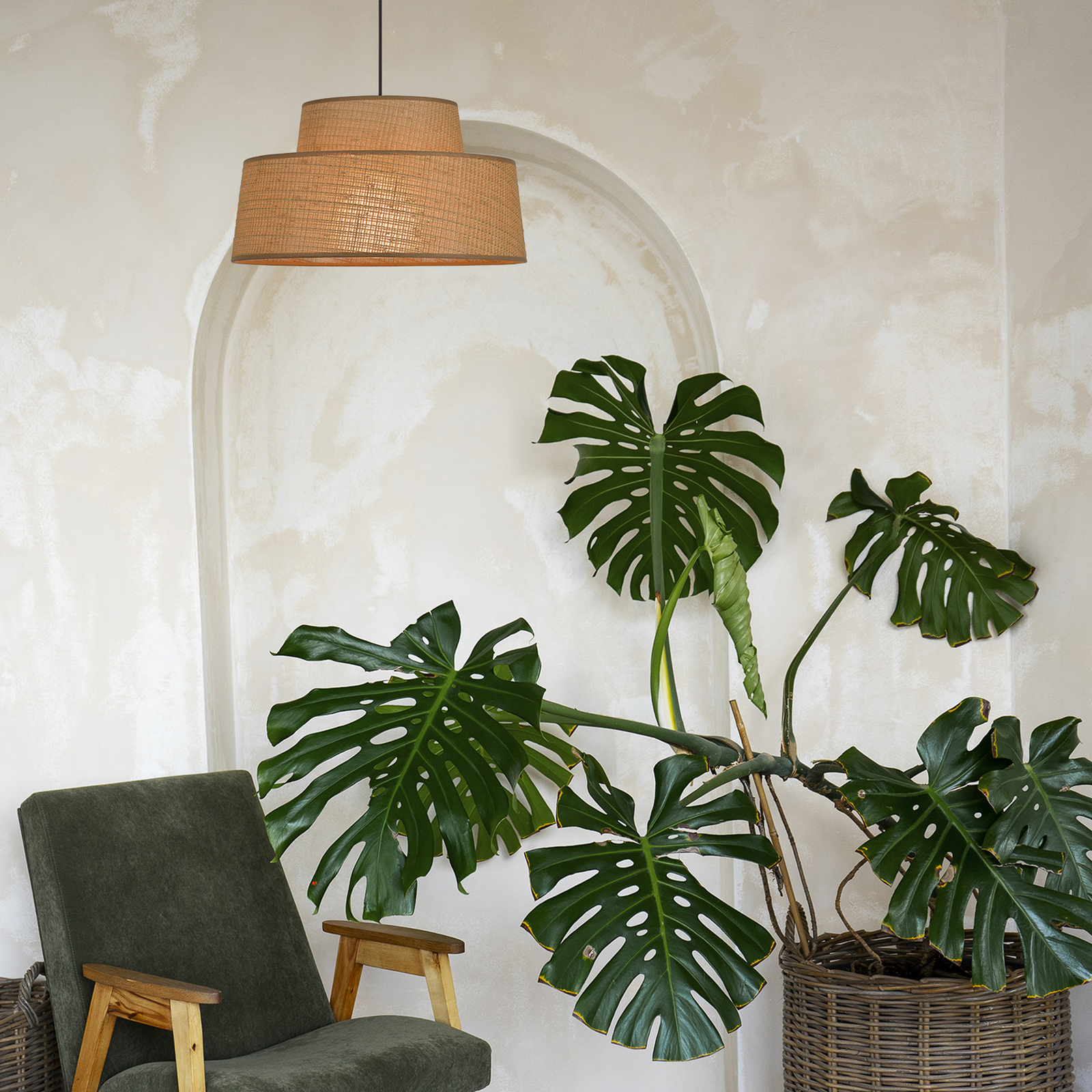 Papirna viseća svjetiljka Mallorca Jamaica, Ø 38 cm – Corep SAS