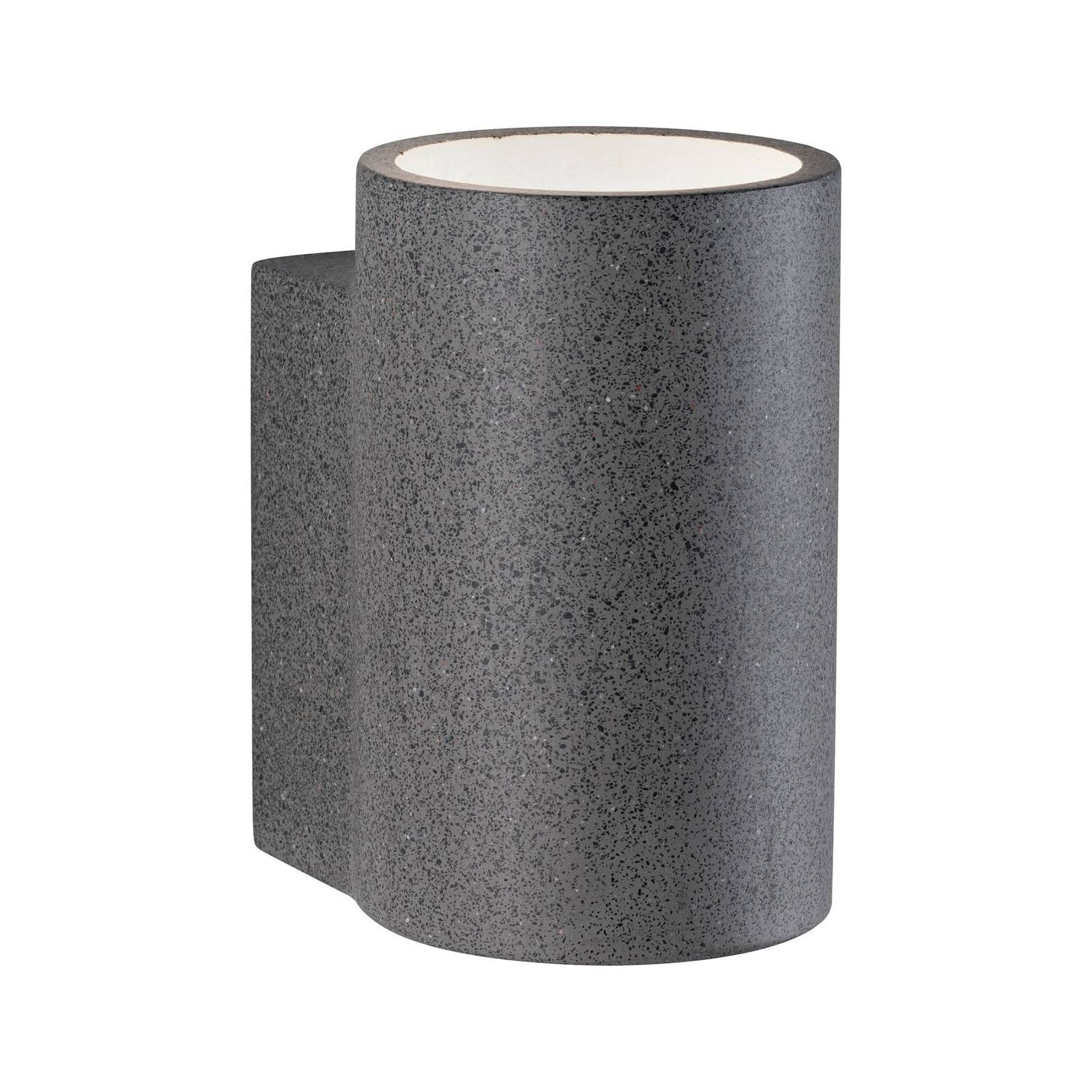 Paulmann Concrea LED outdoor wall light, cylinder, concrete, 6.8 W, H: 17 cm