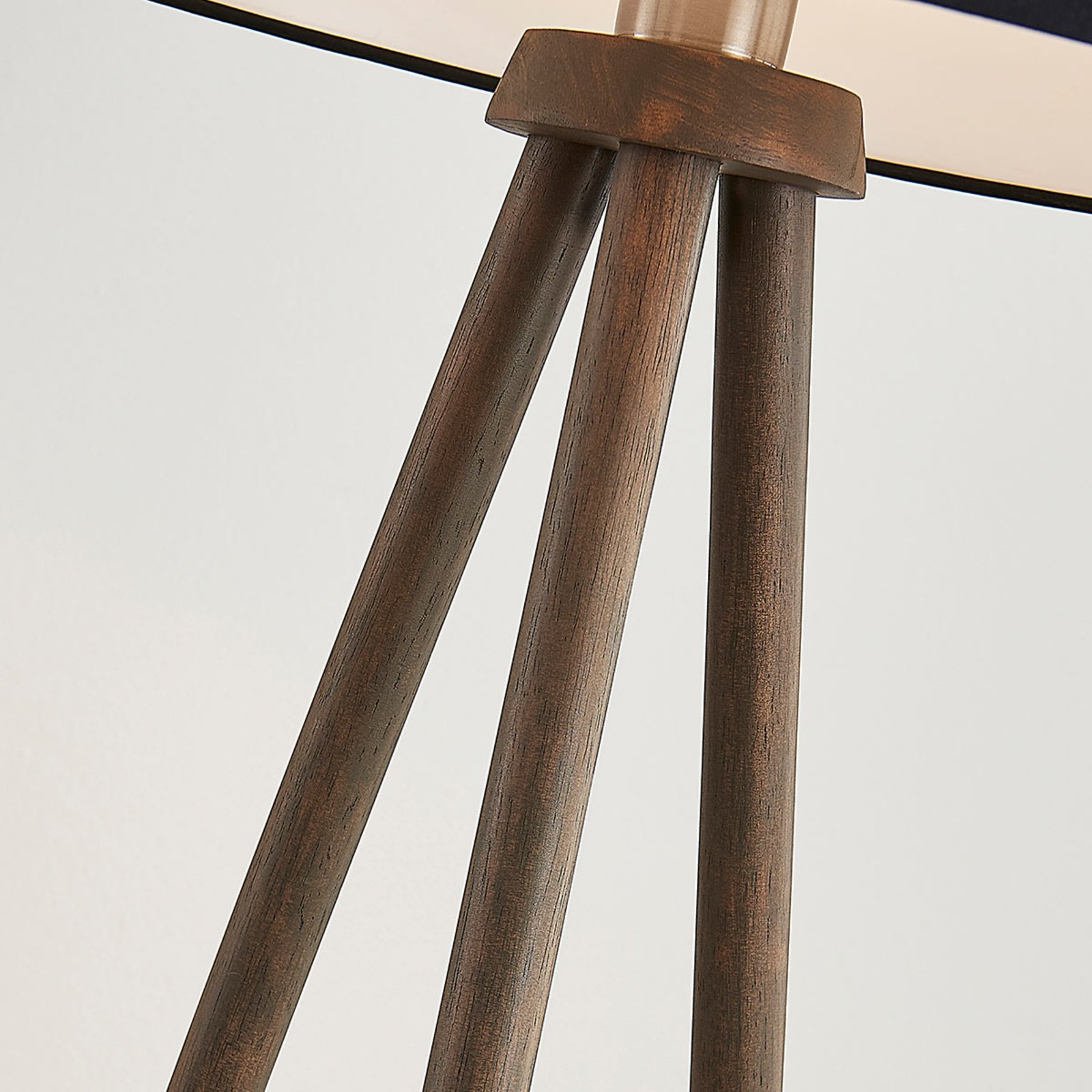 Tekstylna lampa stojąca Majken – ciemnoszara/czerń