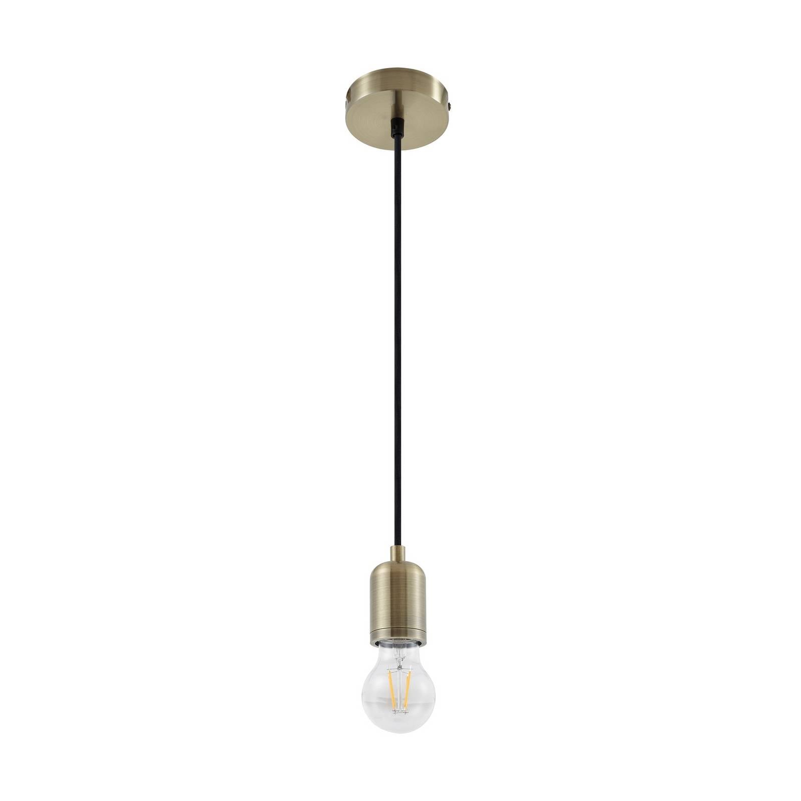 Lindby Pendelleuchte Hattie, Fassung E27, messing, Ø 4,7 cm