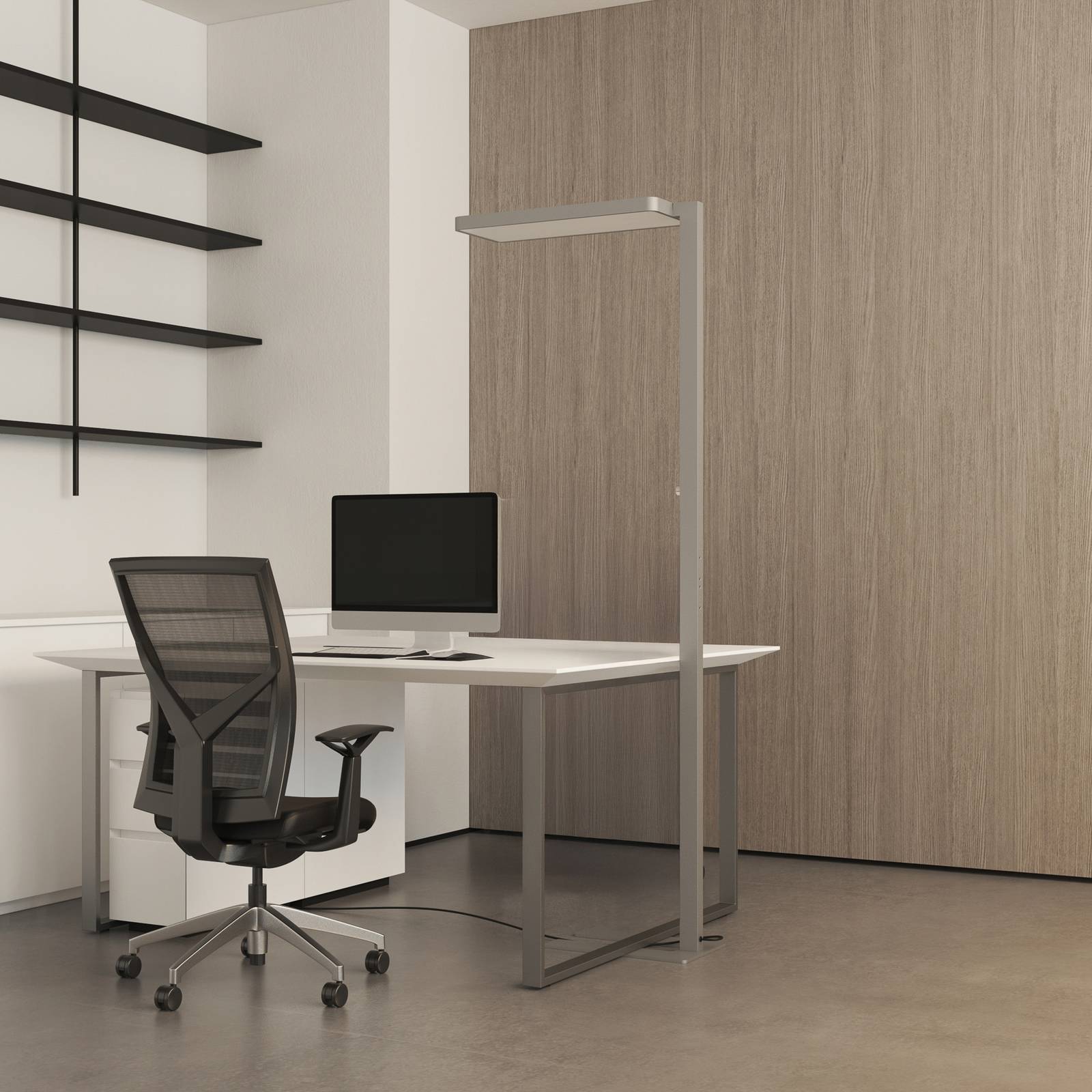 Arcchio lampa stojąca LED Timon, 54W, srebrna, wysokość 195 cm