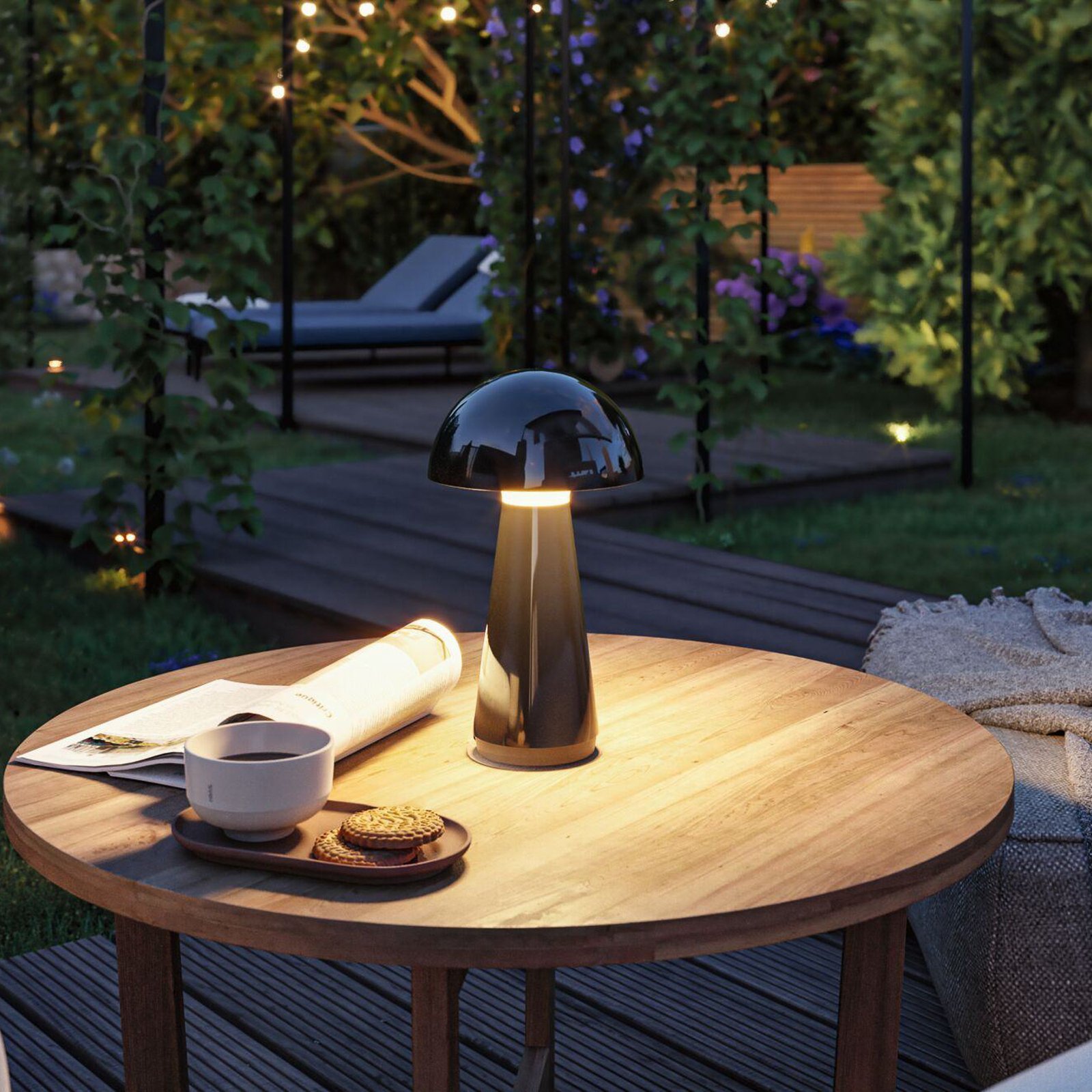 Onzo Portable Lampe de Table 3-Step-Dim IP44 2700K Noir - Paulmann