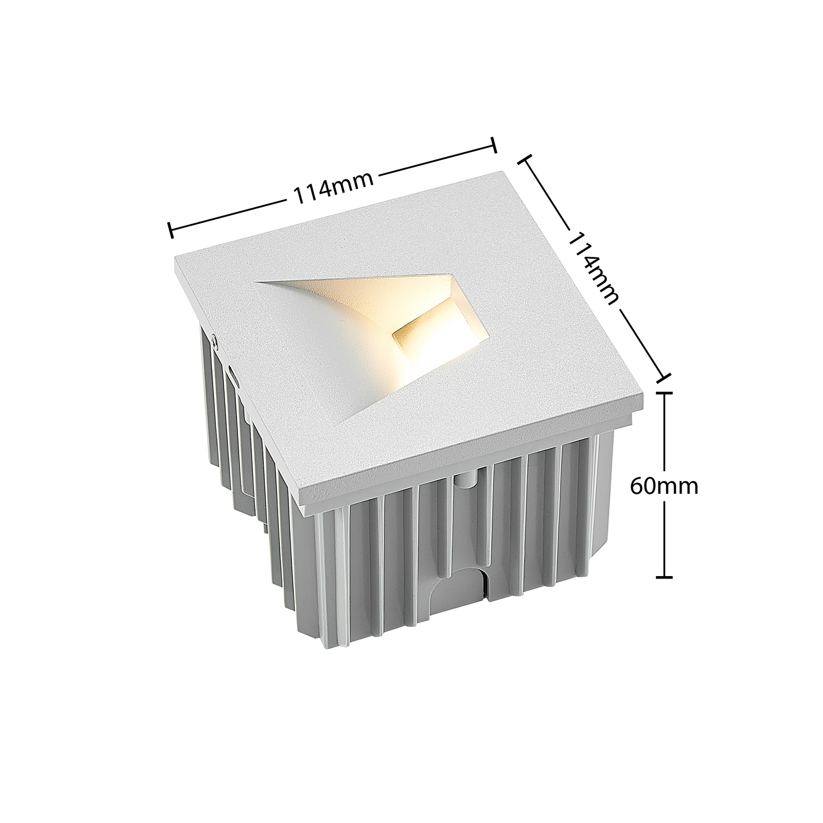 Zamo LED Inbyggdsvägglampa IP65 Silver - Arcchio