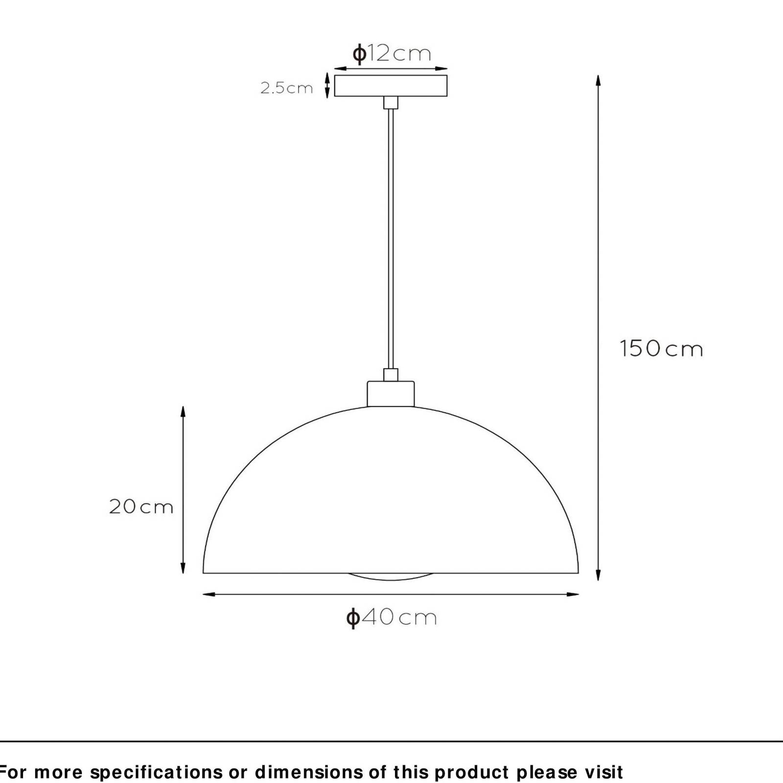 Lucide Suspension Siemon en acier, Ø 40 cm, verte