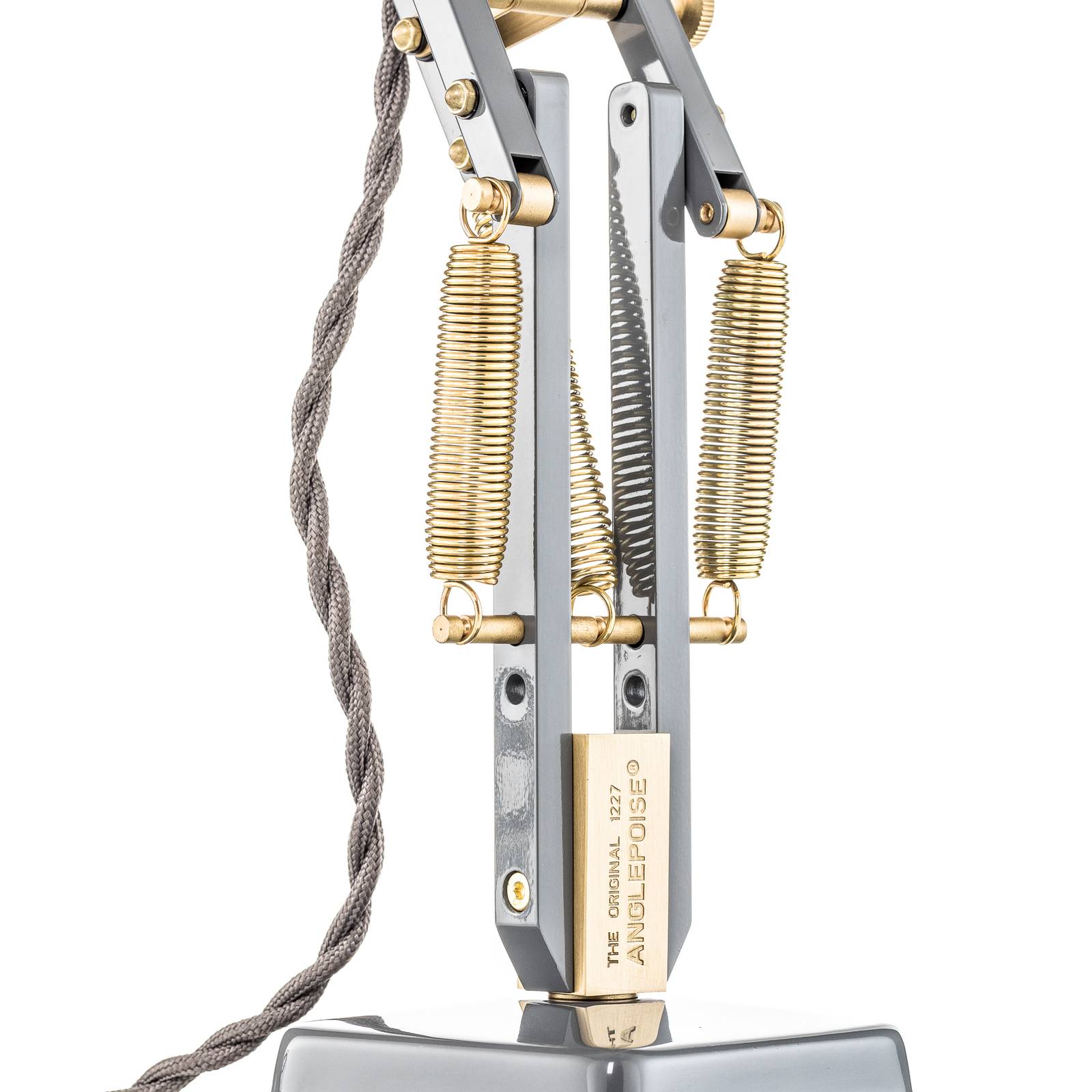 Anglepoise Original 1227 Brass lampa stołowa szara