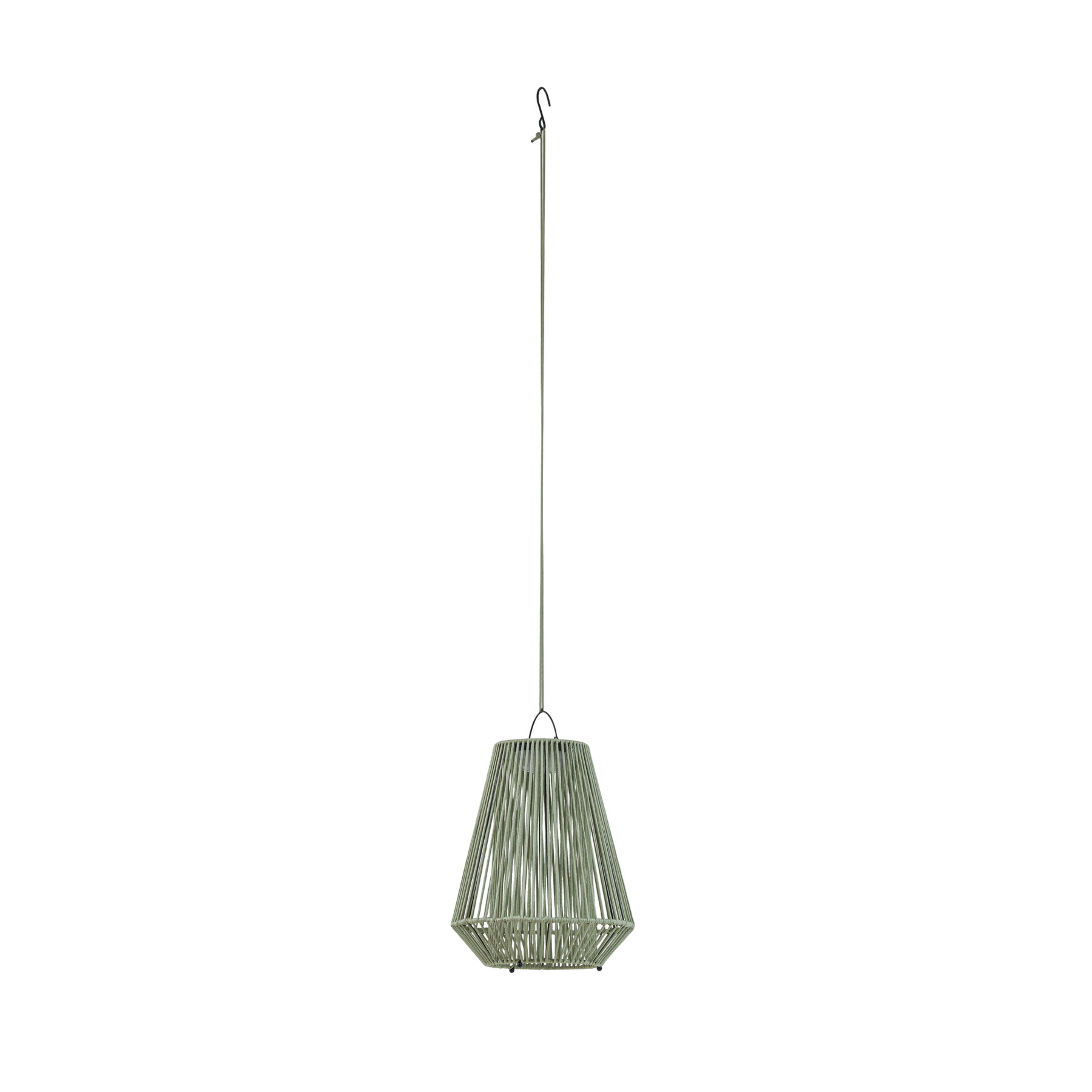 Austas LED-aurinkokäyttöinen riippuvalaisin, Ø 32 cm, vihreä, IP54, USB - Lindby