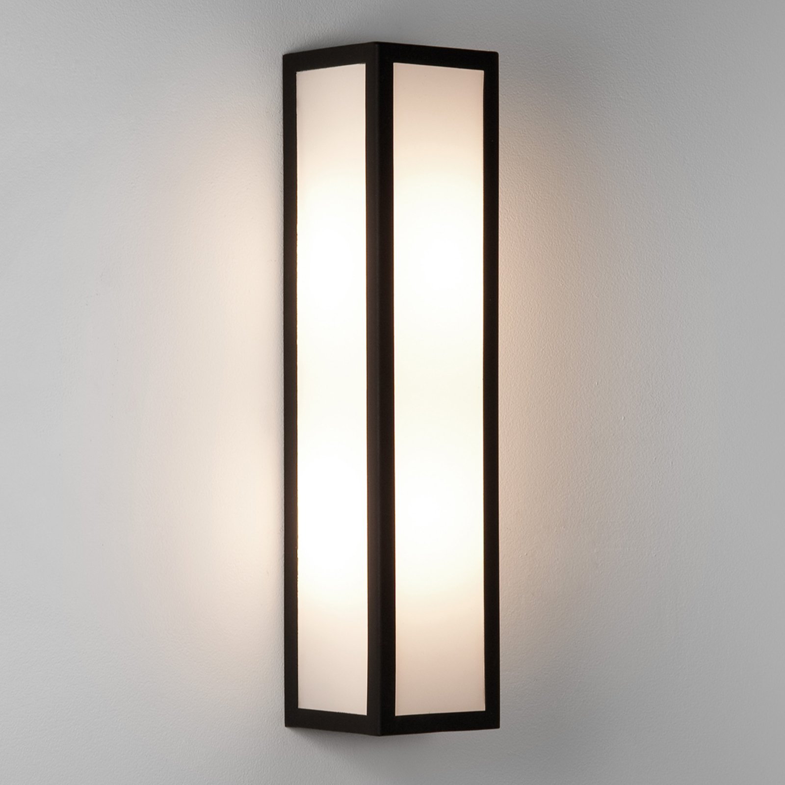Astro Salerno Outside Wall Light with White Glass, Metal, glass, E14, 40 W, energy efficiency: A++, W: 8 cm, H: 35 cm