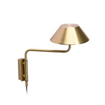 COVER LED-vägglampa i mässingsfärg, utstick 30 cm – Hübsch