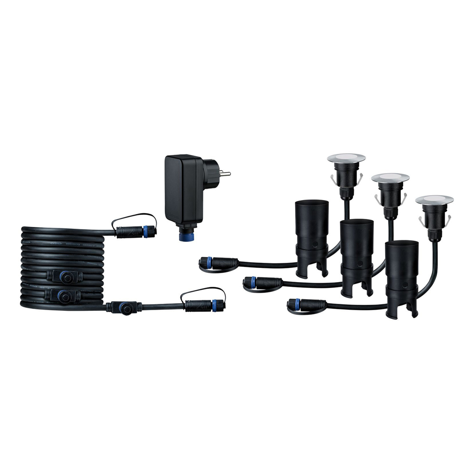 Plug & Shine 3 LED Zapustené Podlahové Svetlo Floor Mini IP67 Silver - Paulmann