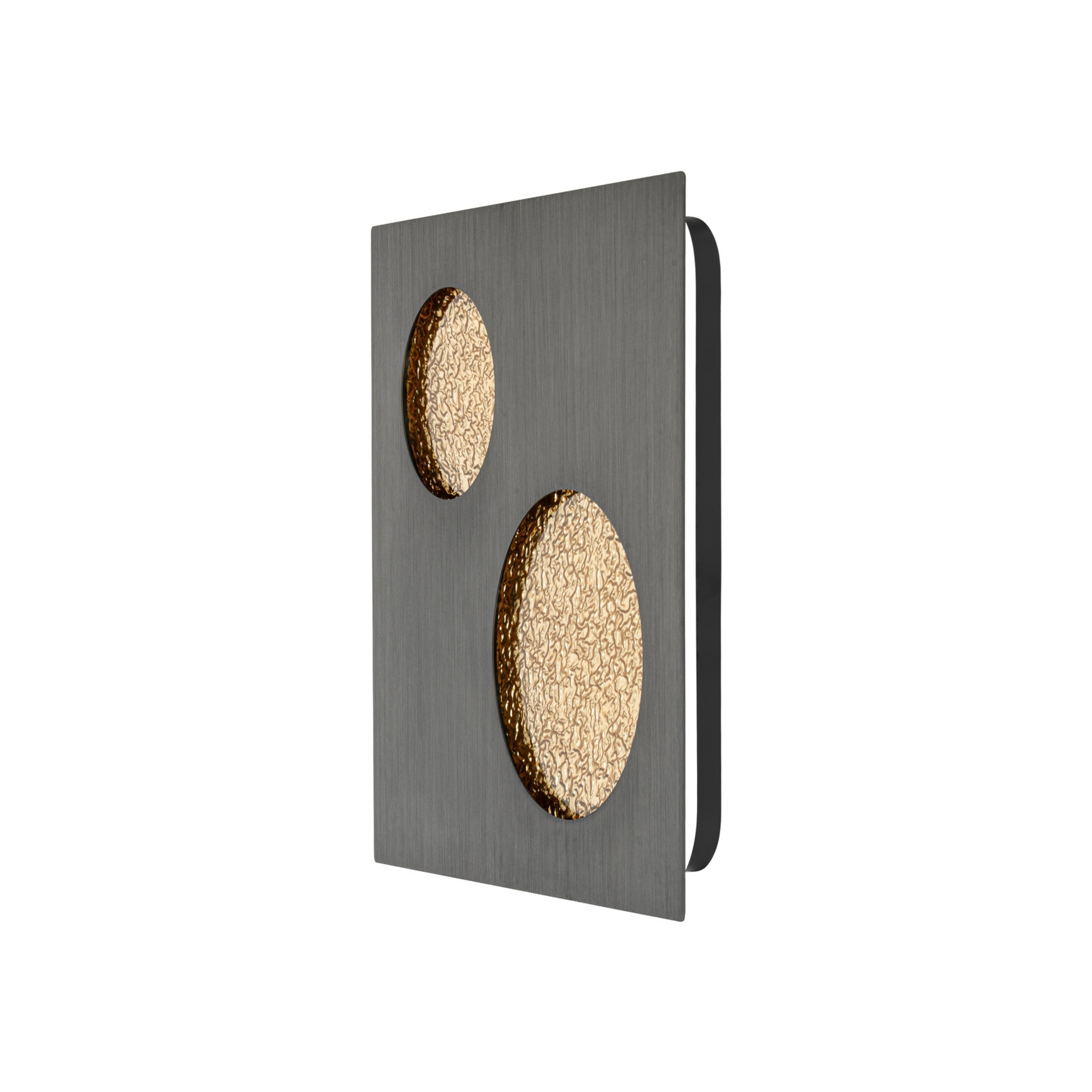 Delin LED-vegglampe grå/gull 55 x 55 cm step-dim - Lucande