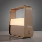 PURE LED rechargeable table lamp Pure Go, bronze, aluminium